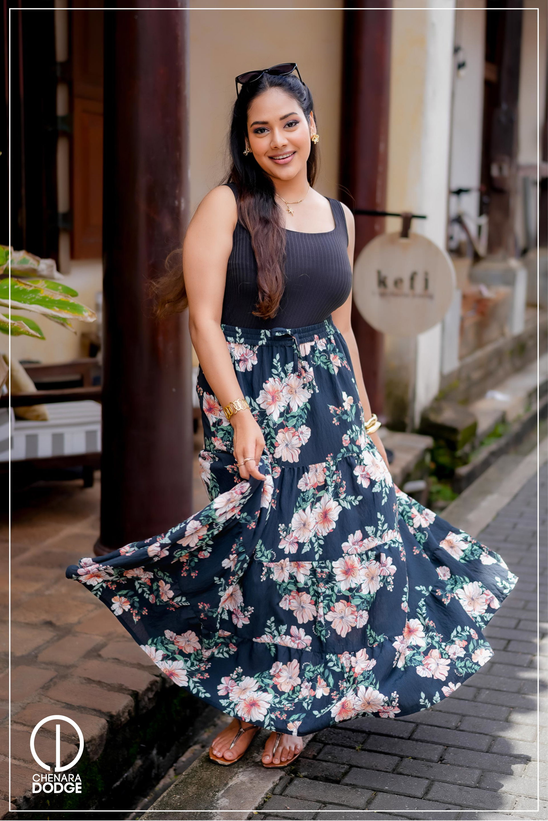 SIENNA TIERED MAXI SKIRT