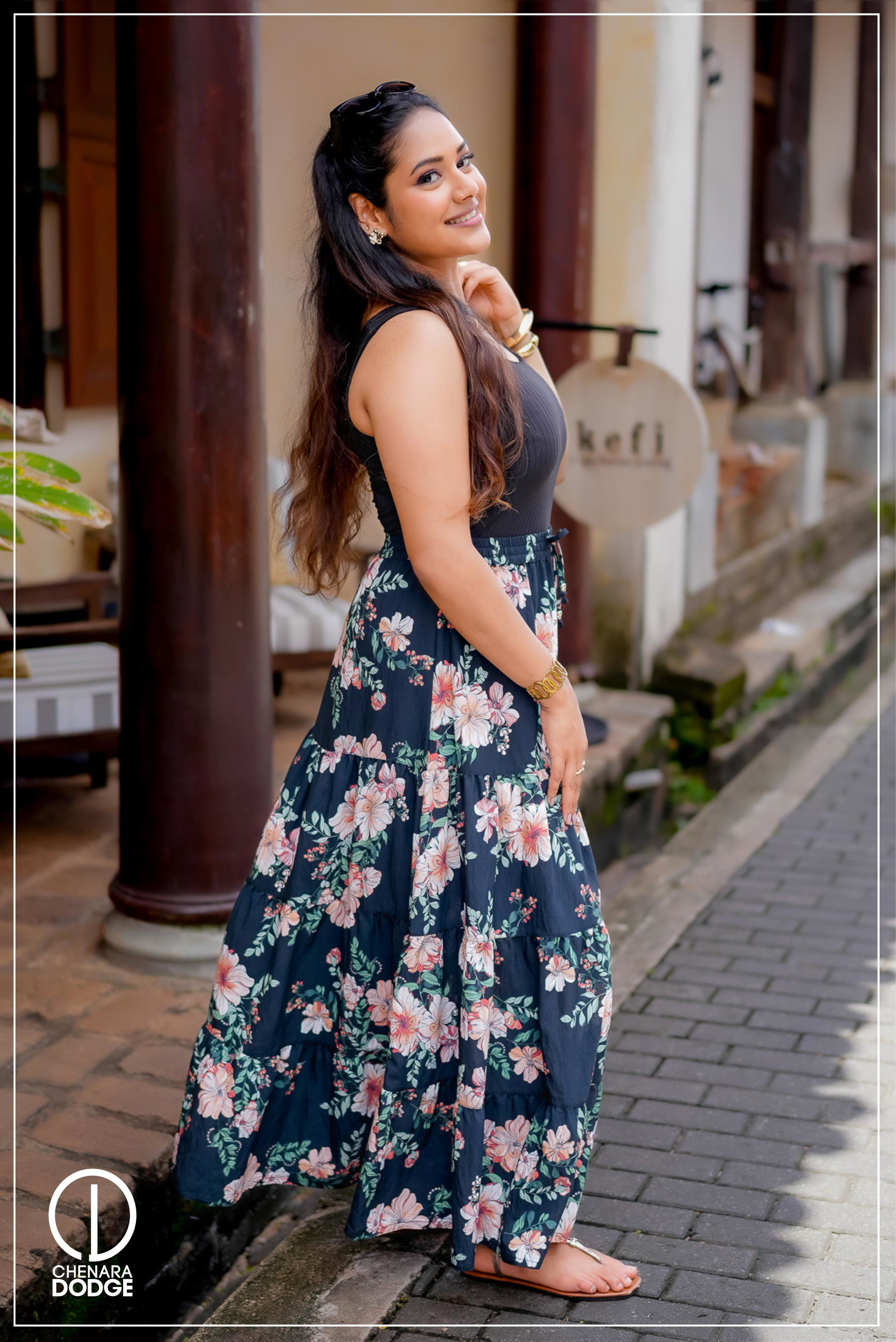 SIENNA TIERED MAXI SKIRT