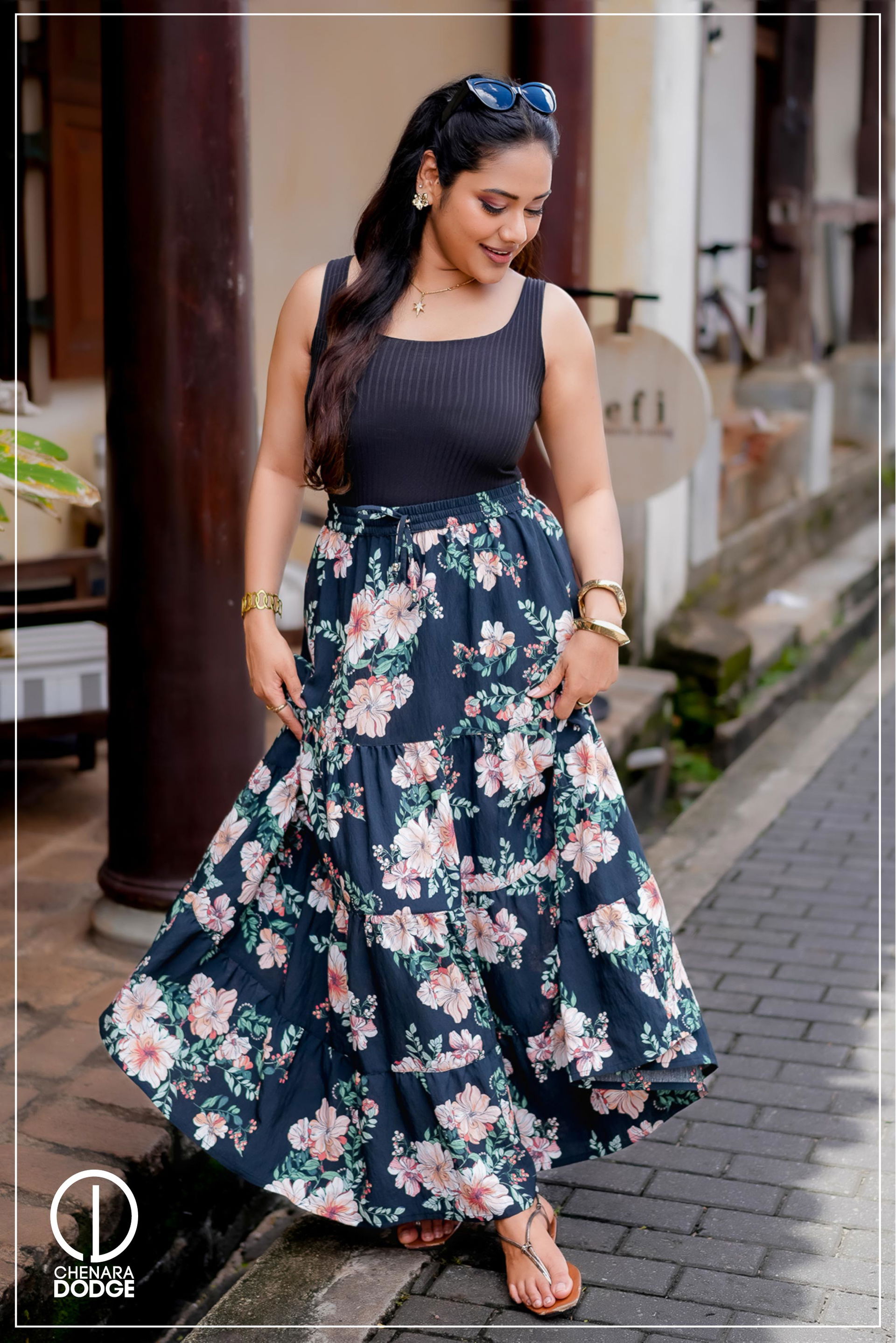 SIENNA TIERED MAXI SKIRT