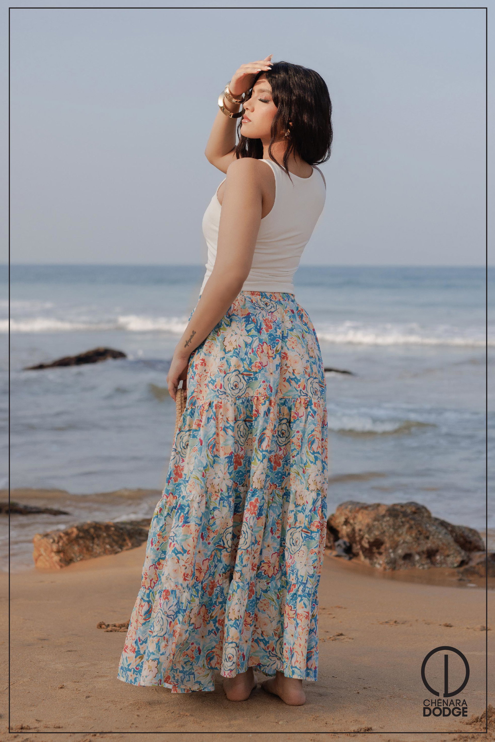 SIENNA TIERED MAXI SKIRT