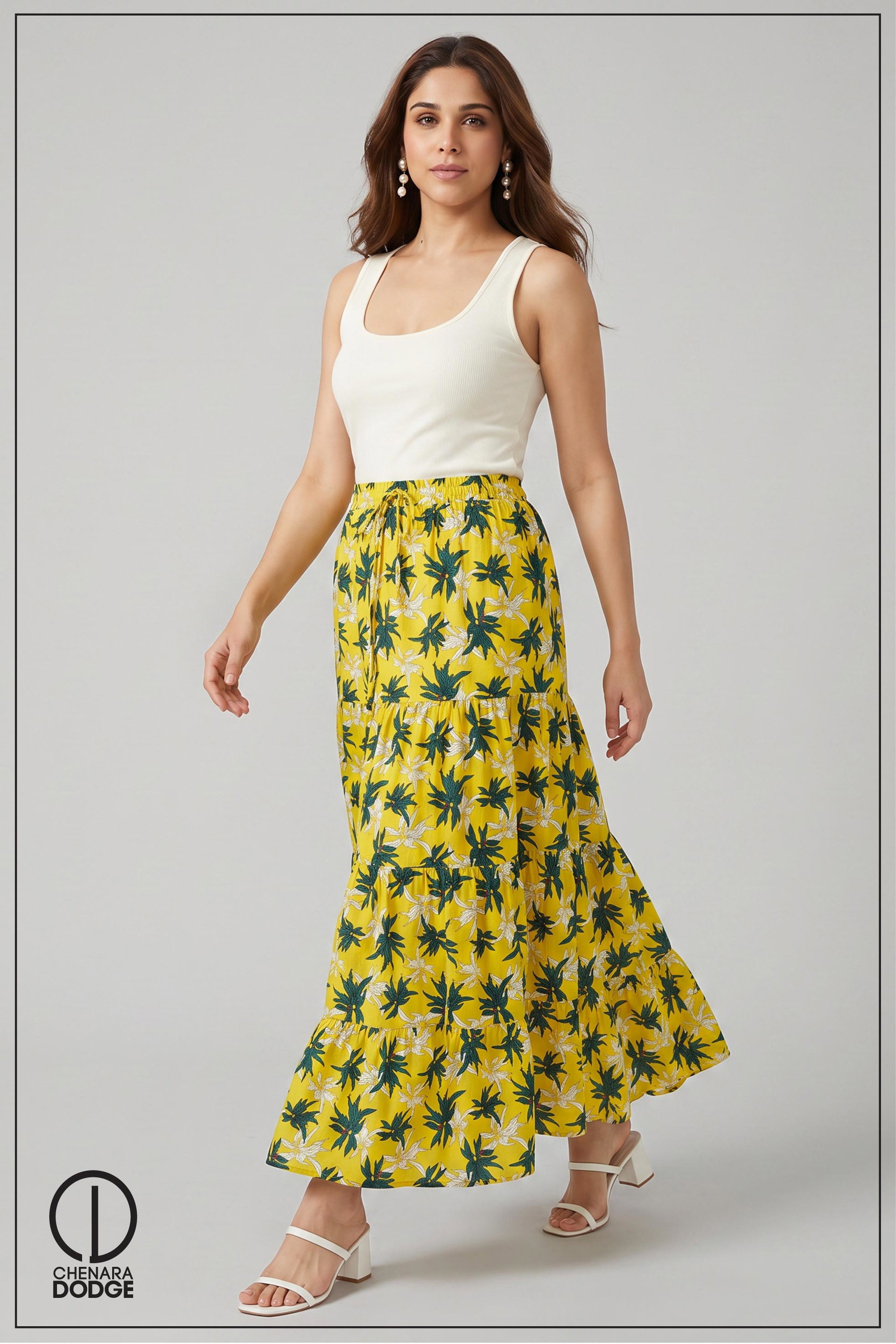 SIENNA TIERED MAXI SKIRT