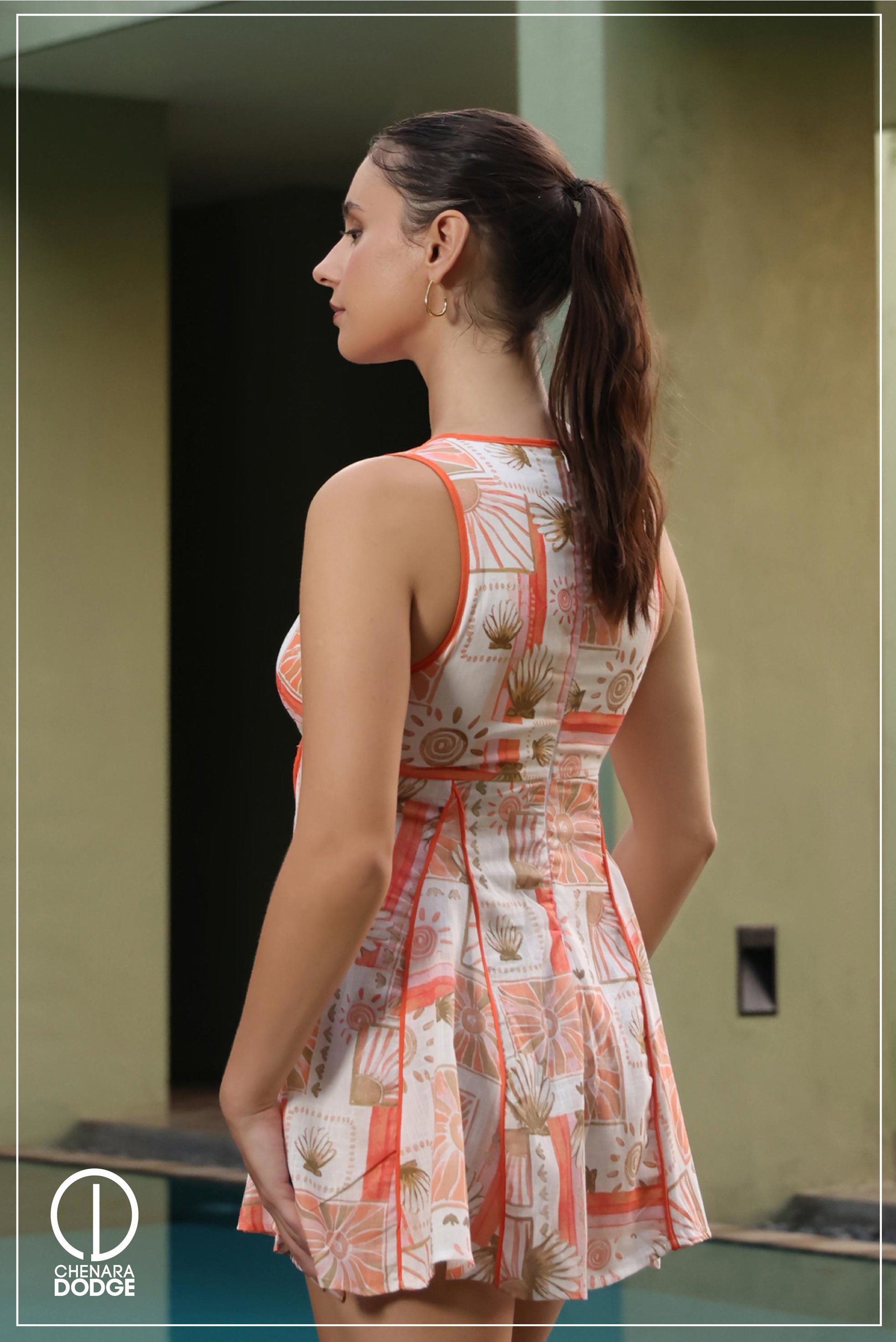 SIERRA TIE UP DETAILED MINI DRESS