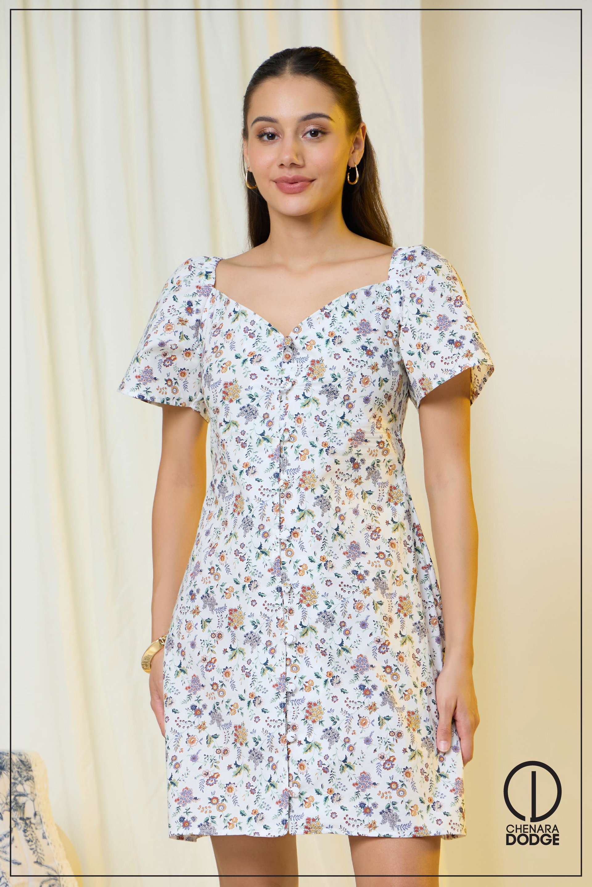 STASSIE NECKLINE MINI DRESS