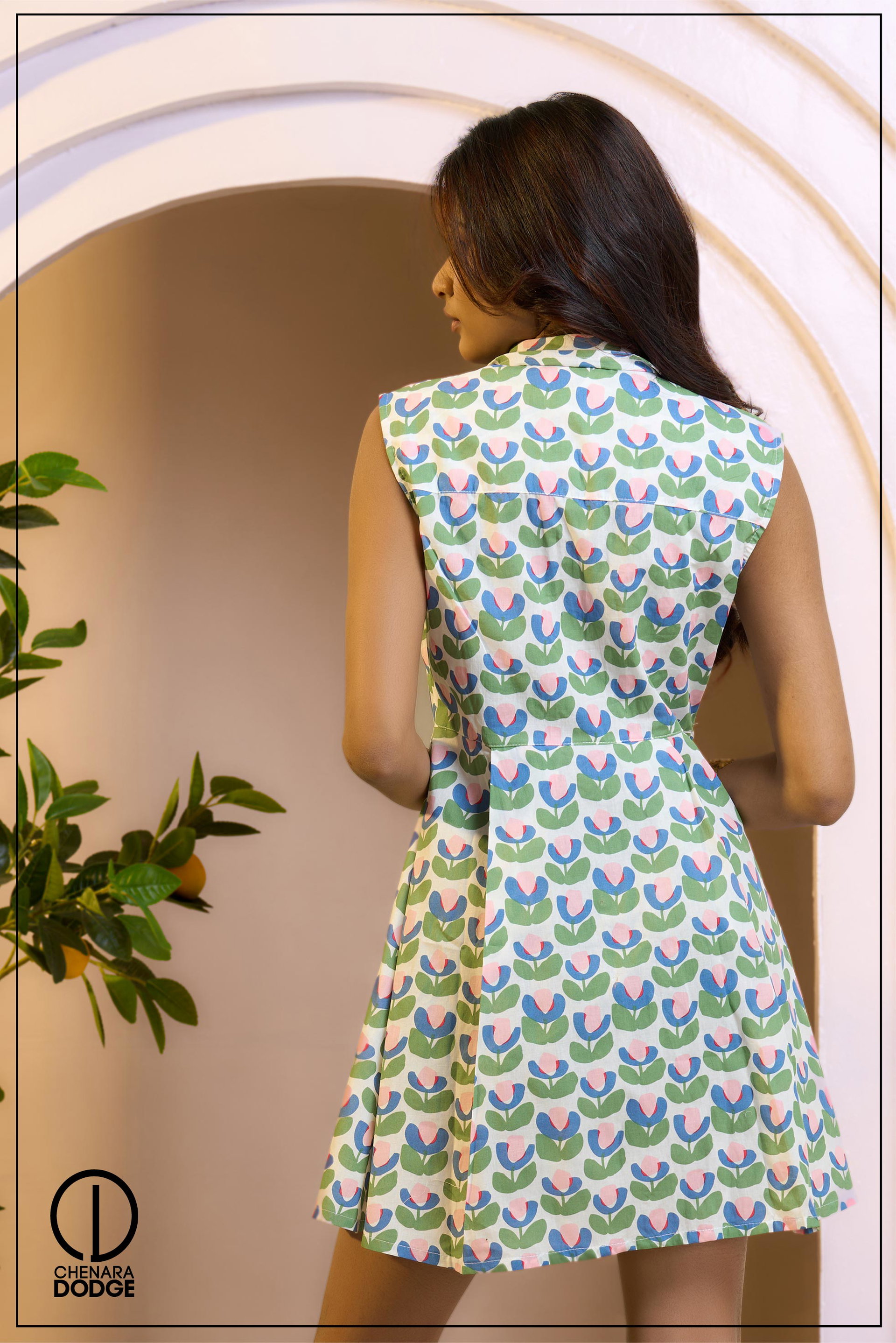 STEPHANIE COLLAR MINI DRESS