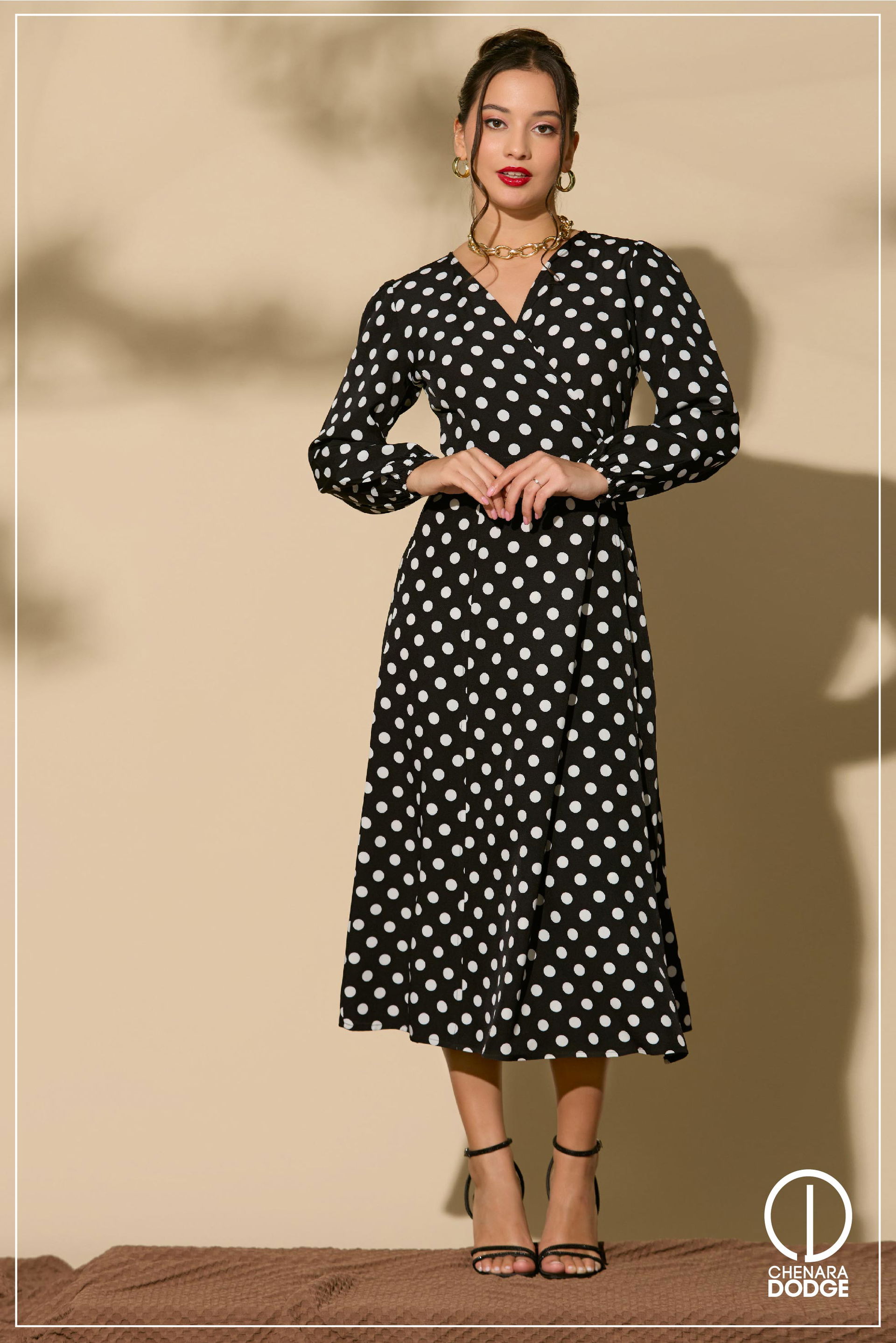 SUSAN WRAP MIDI DRESS