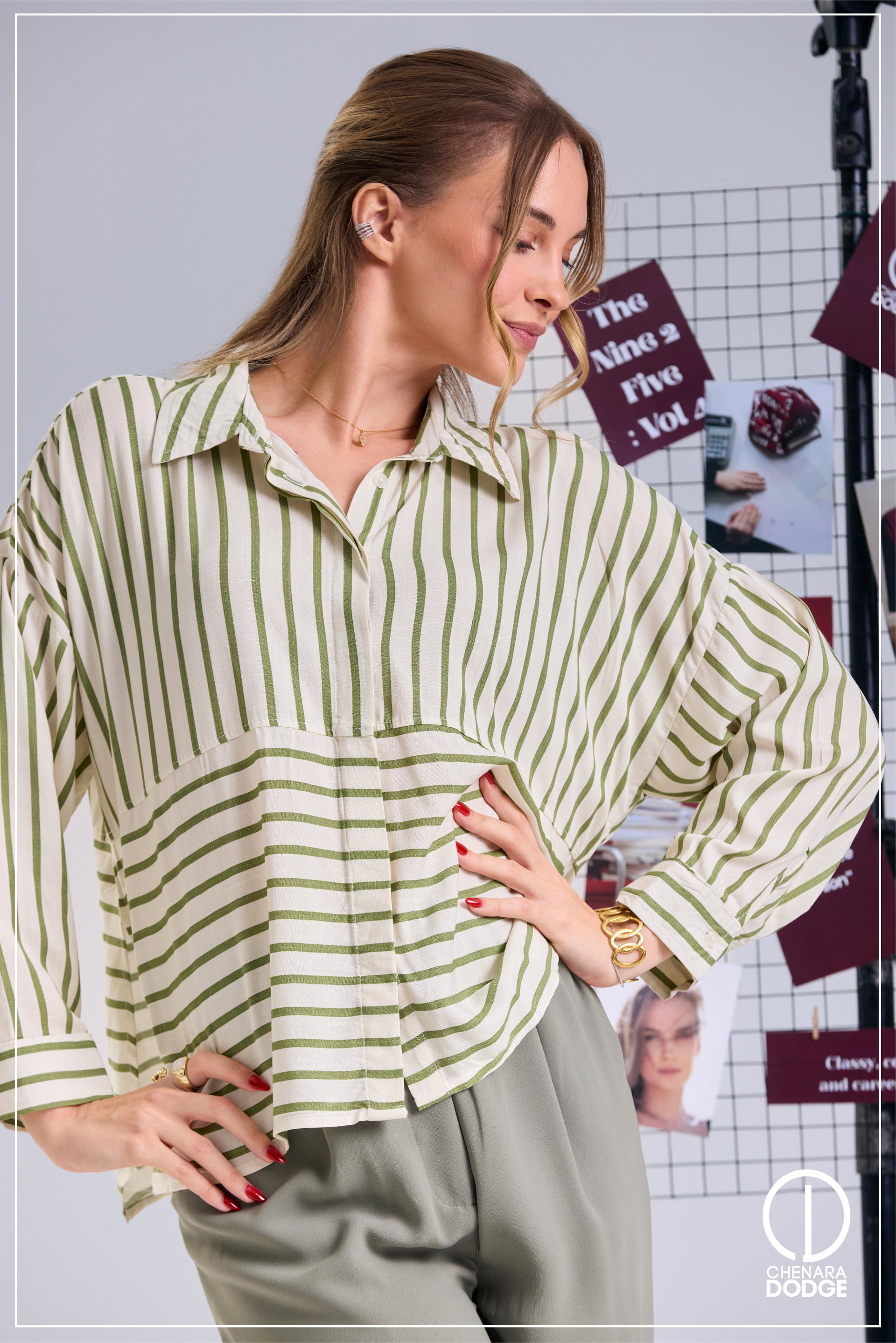 SUZIE STRIPED OVERSIZED SHIRT