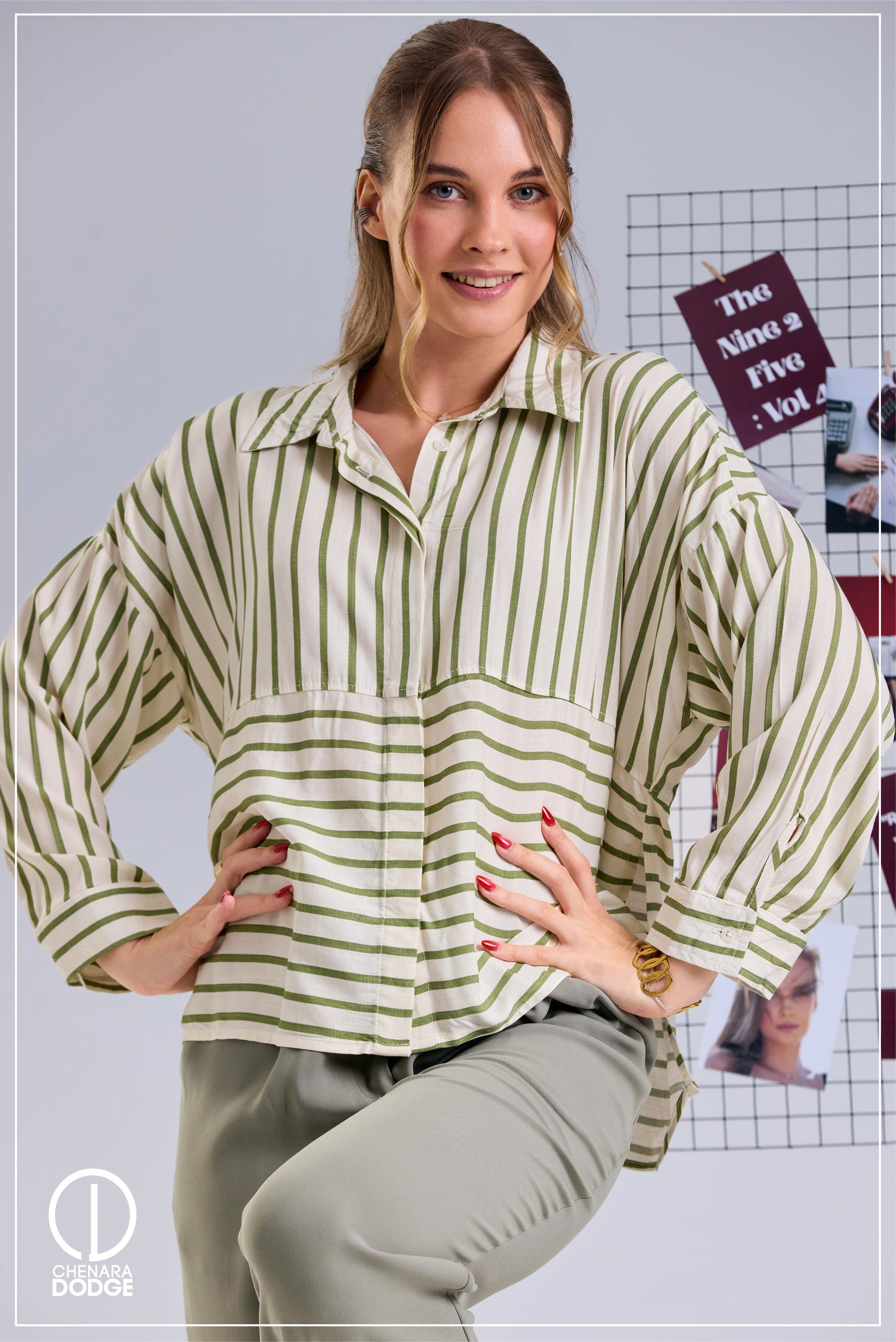 SUZIE STRIPED OVERSIZED SHIRT