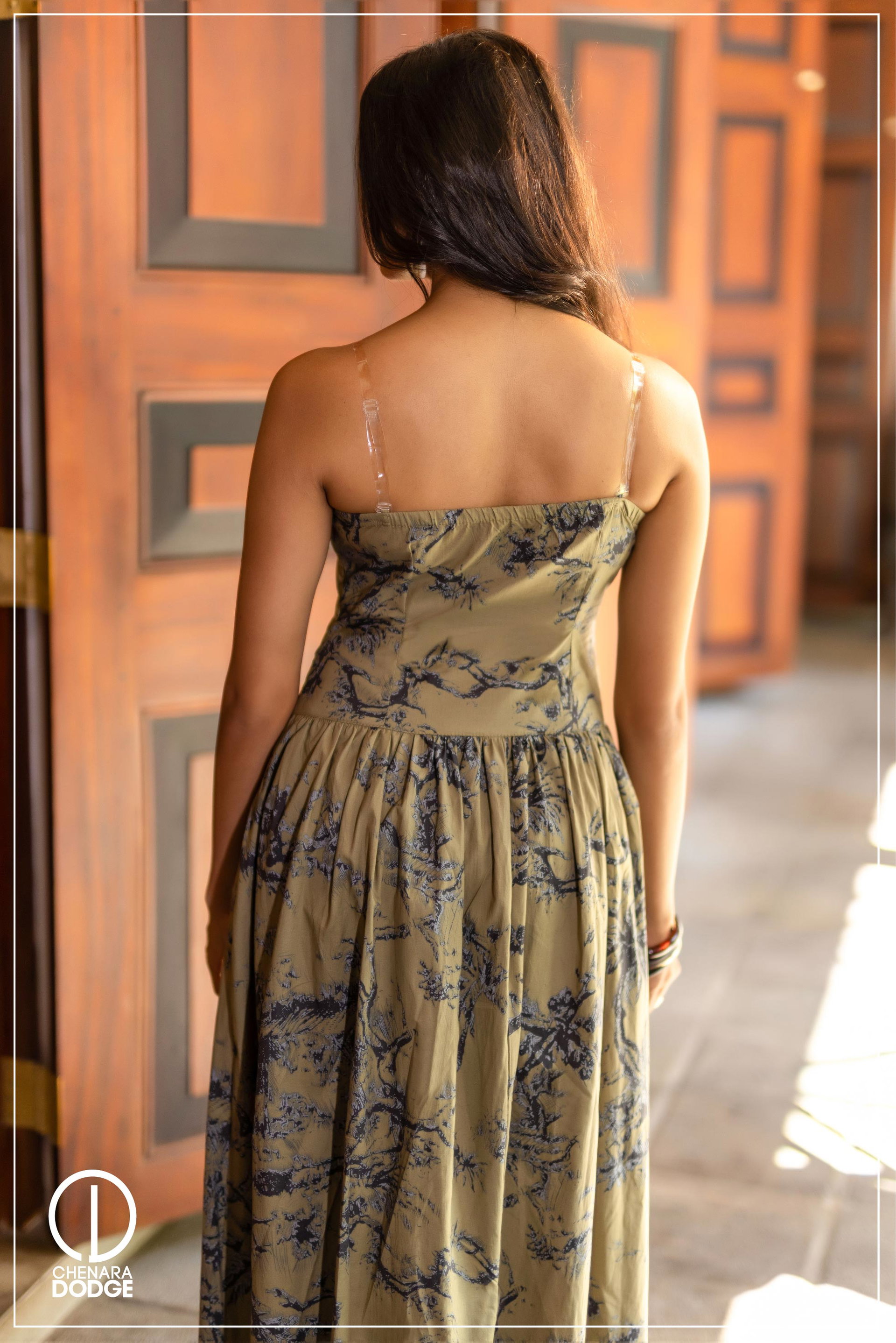 TAMERA WAIST FITTED MAXI DRESS