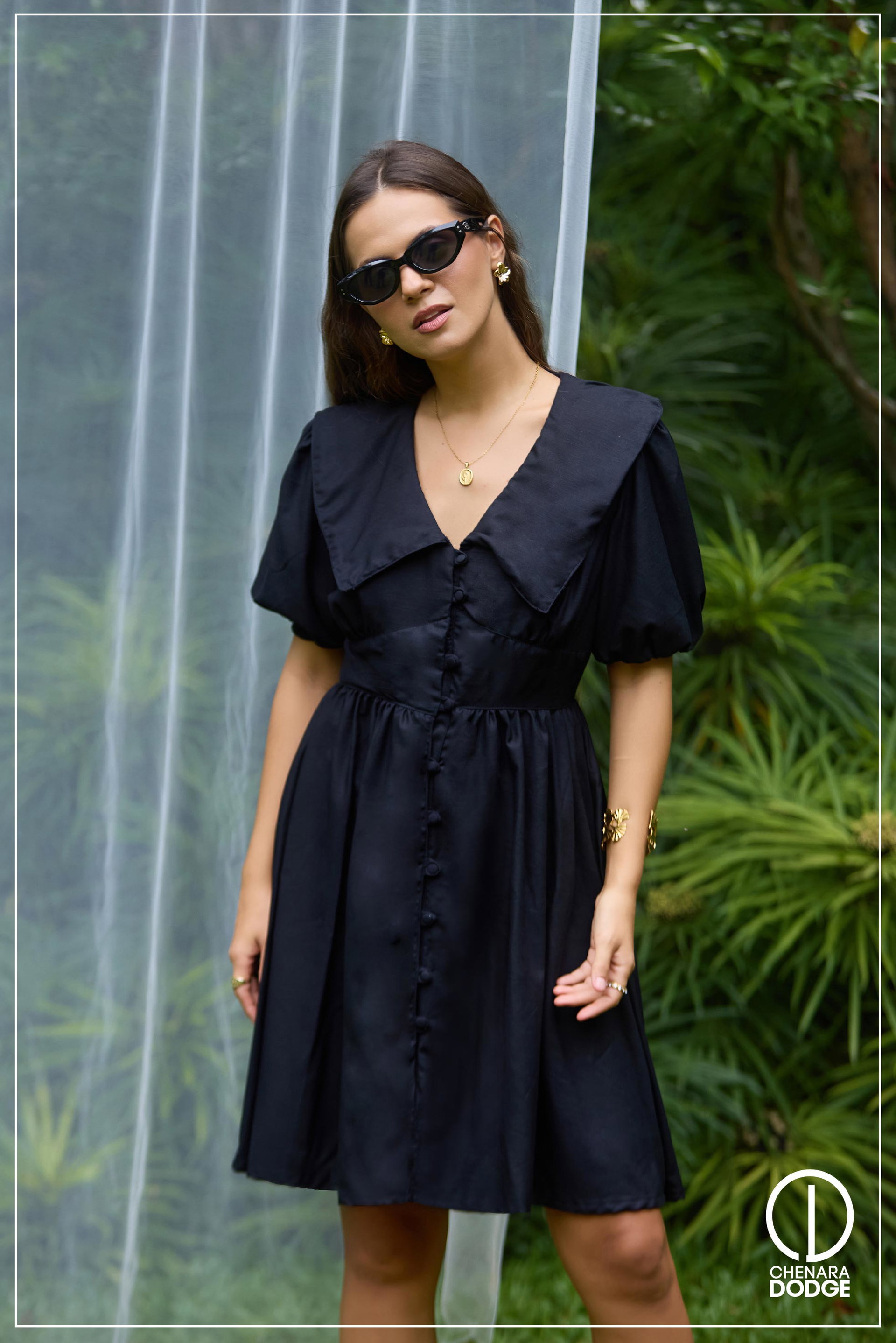 TANI V NECK MINI DRESS