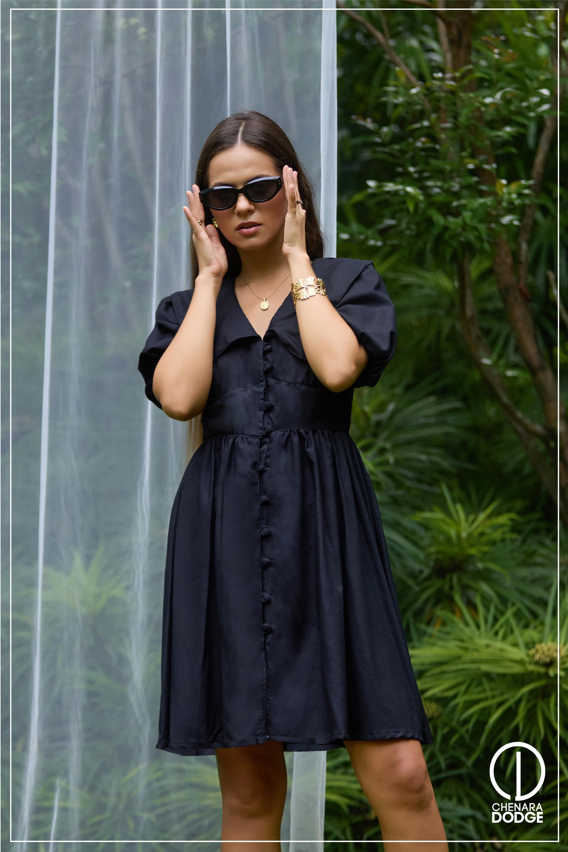TANI V NECK MINI DRESS