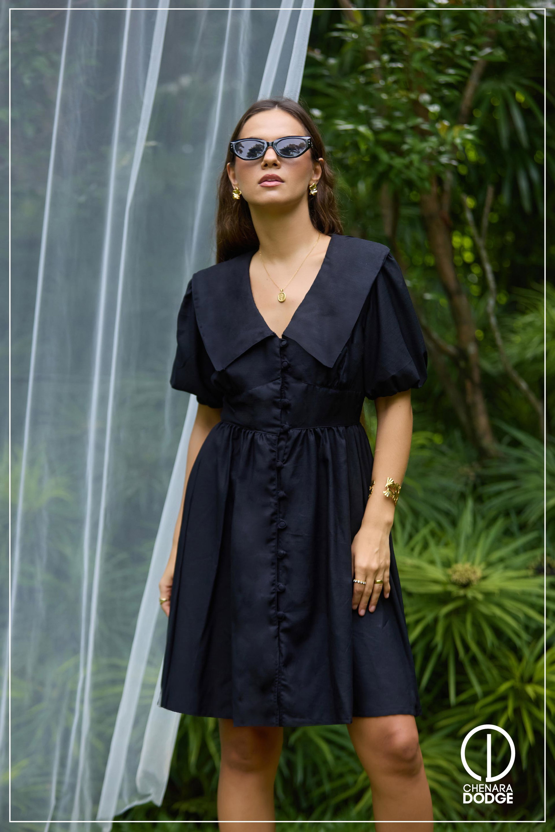 TANI V NECK MINI DRESS