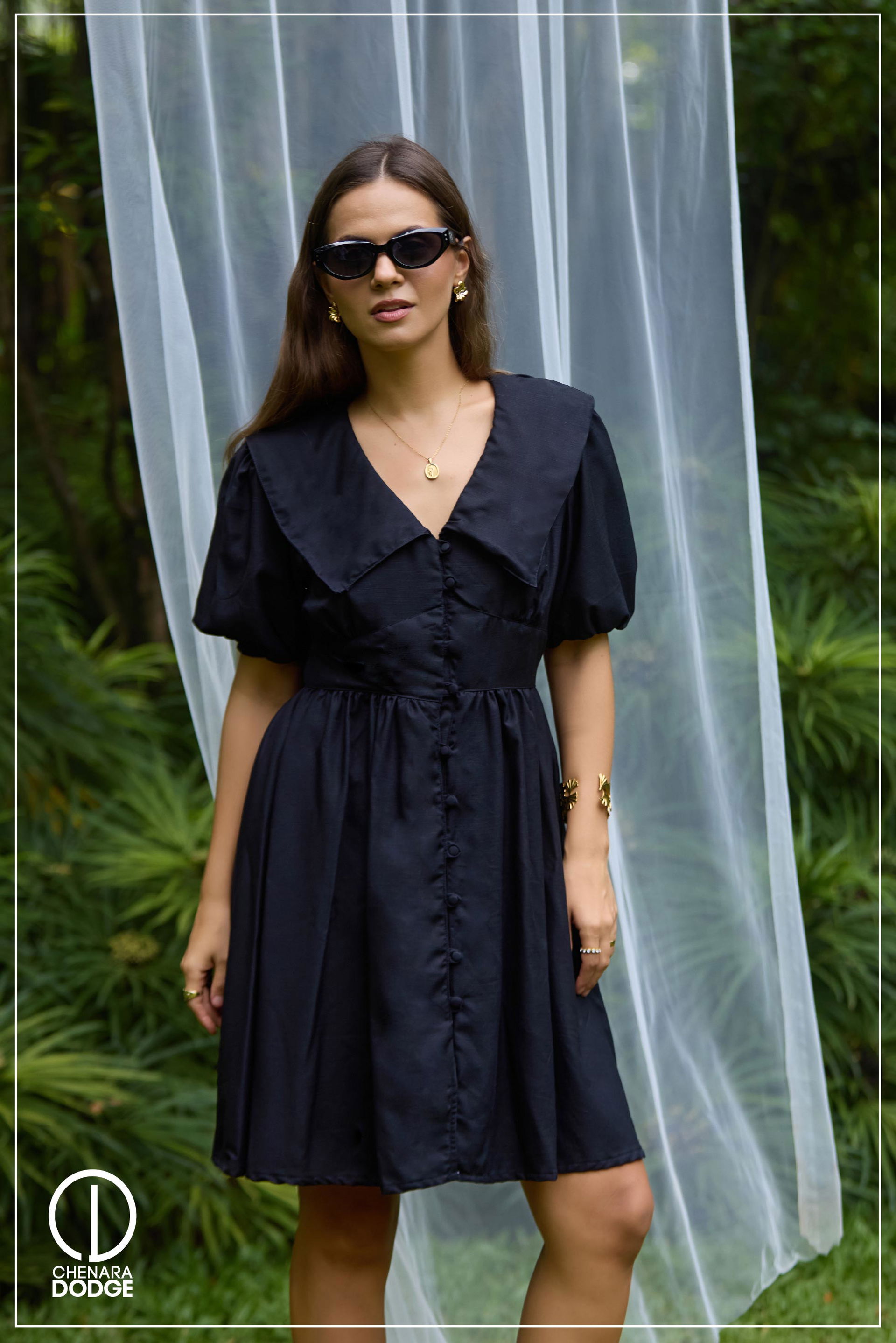 TANI V NECK MINI DRESS