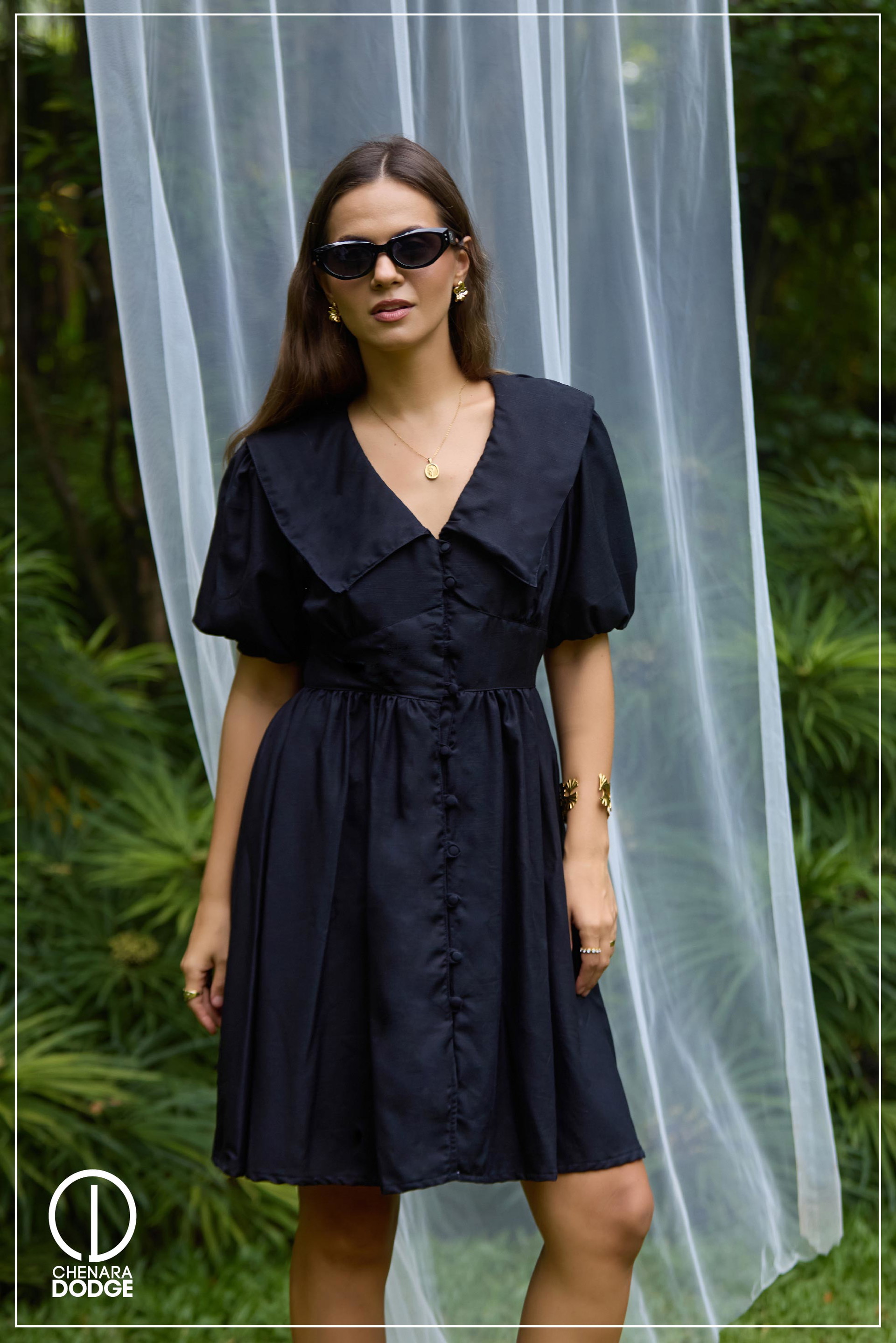 TANI V NECK MINI DRESS