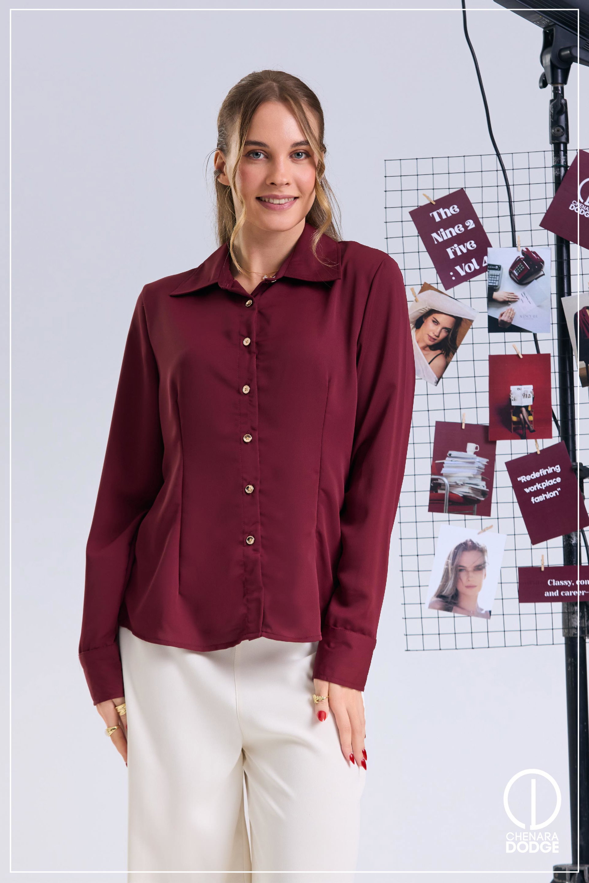 TARA LONG SLEEVE BUTTON DOWN SHIRT