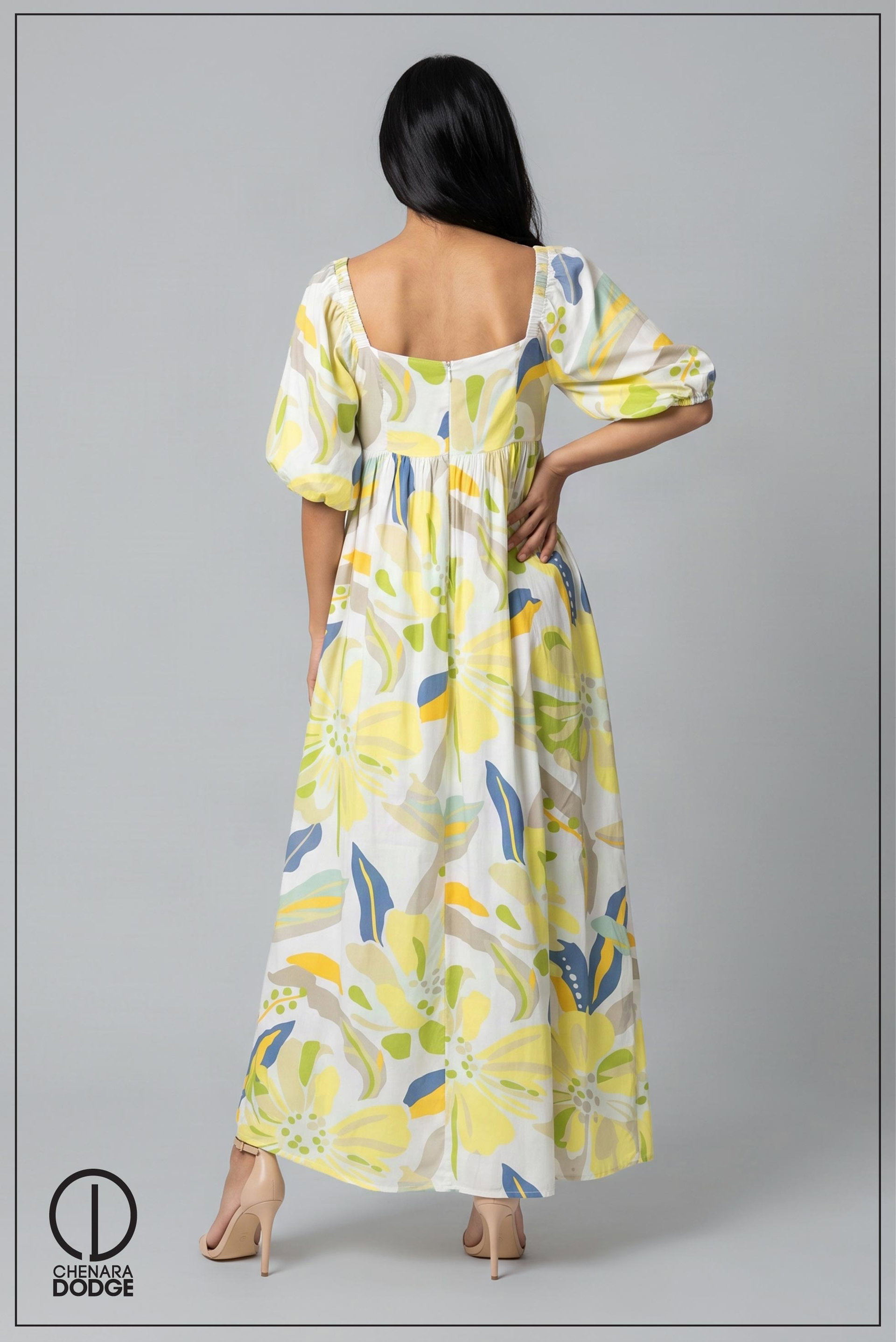  TARA SQUARE NECK MAXI DRESS