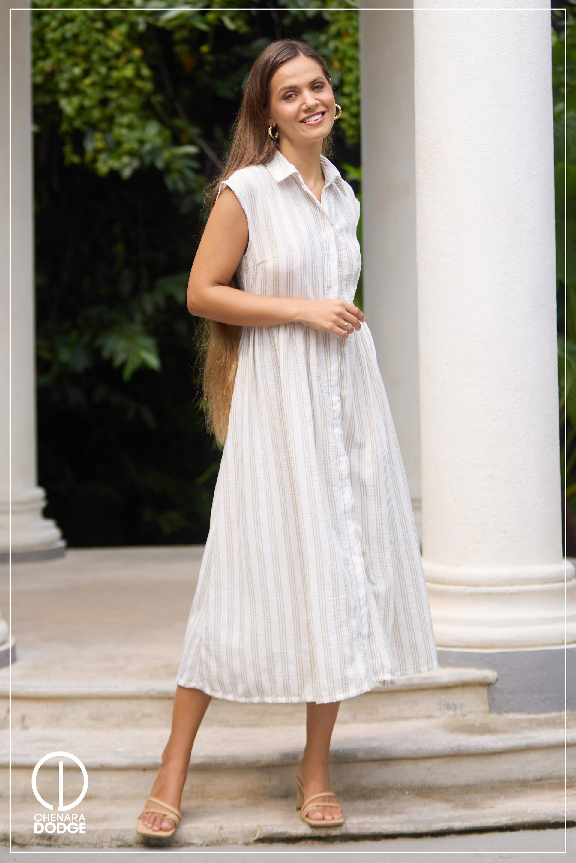 TARA SLEEVELESS MIDI DRESS