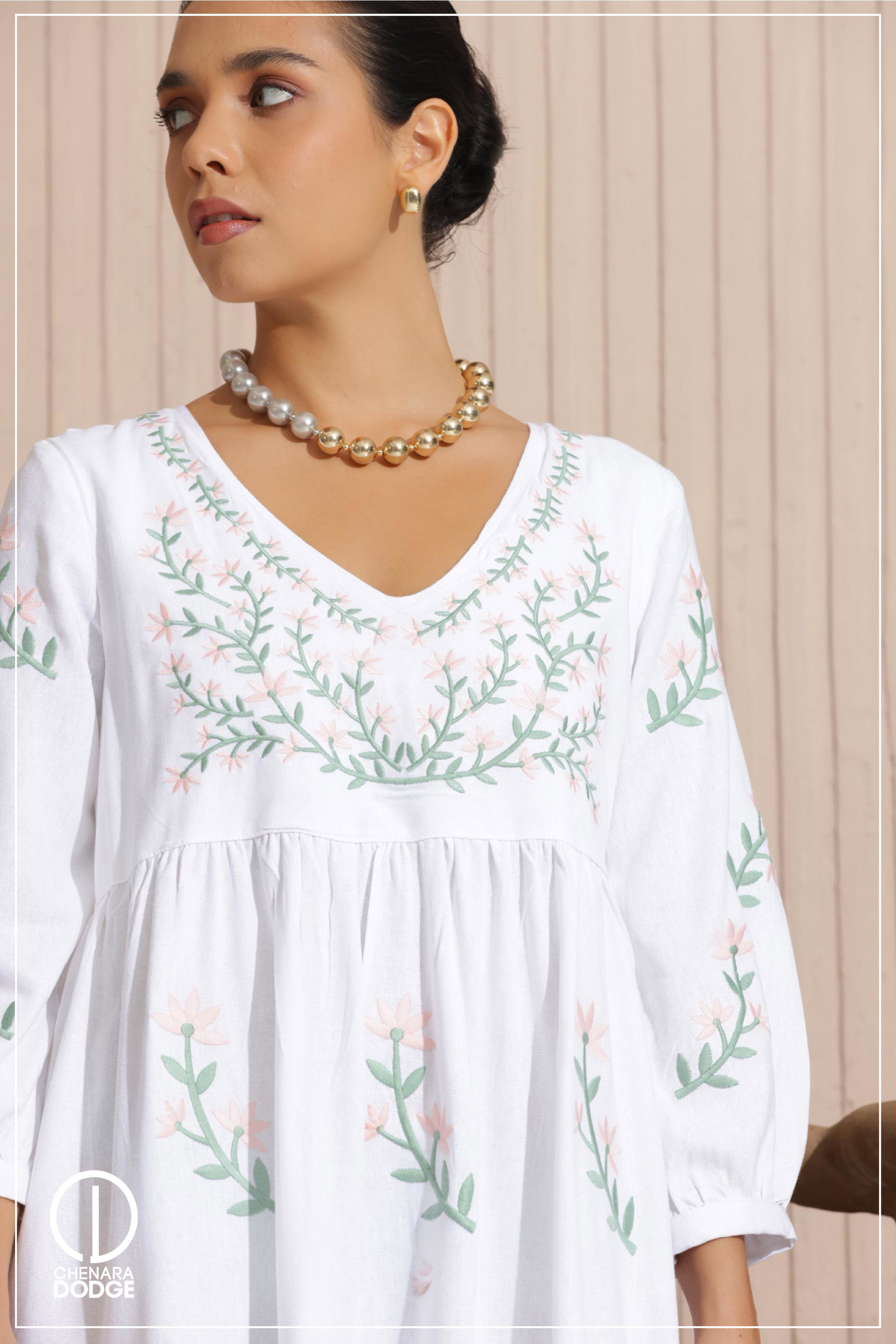 TASHI EMB MAXI DRESS