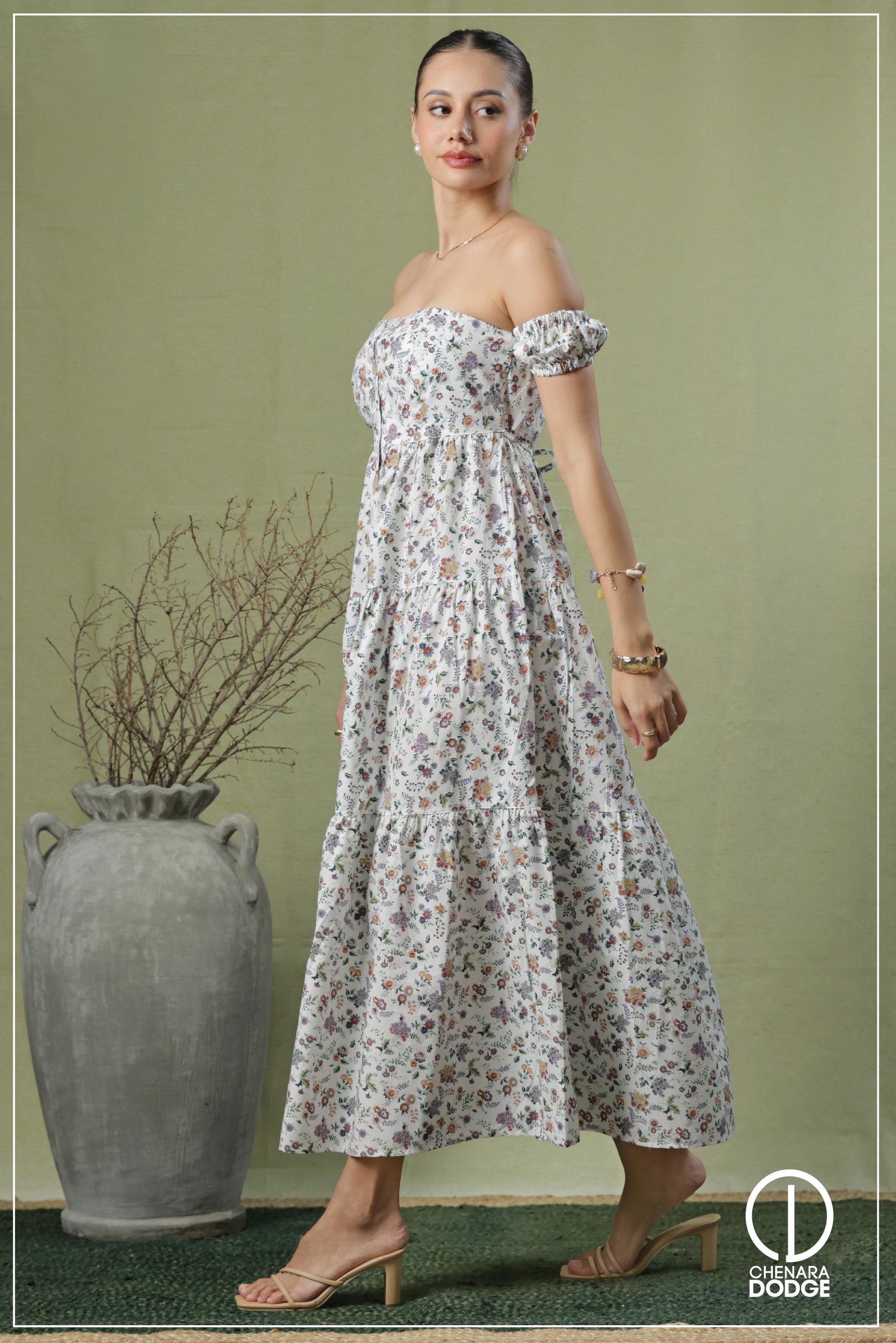 TAYLA OFF SHOULDER MAXI DRESS