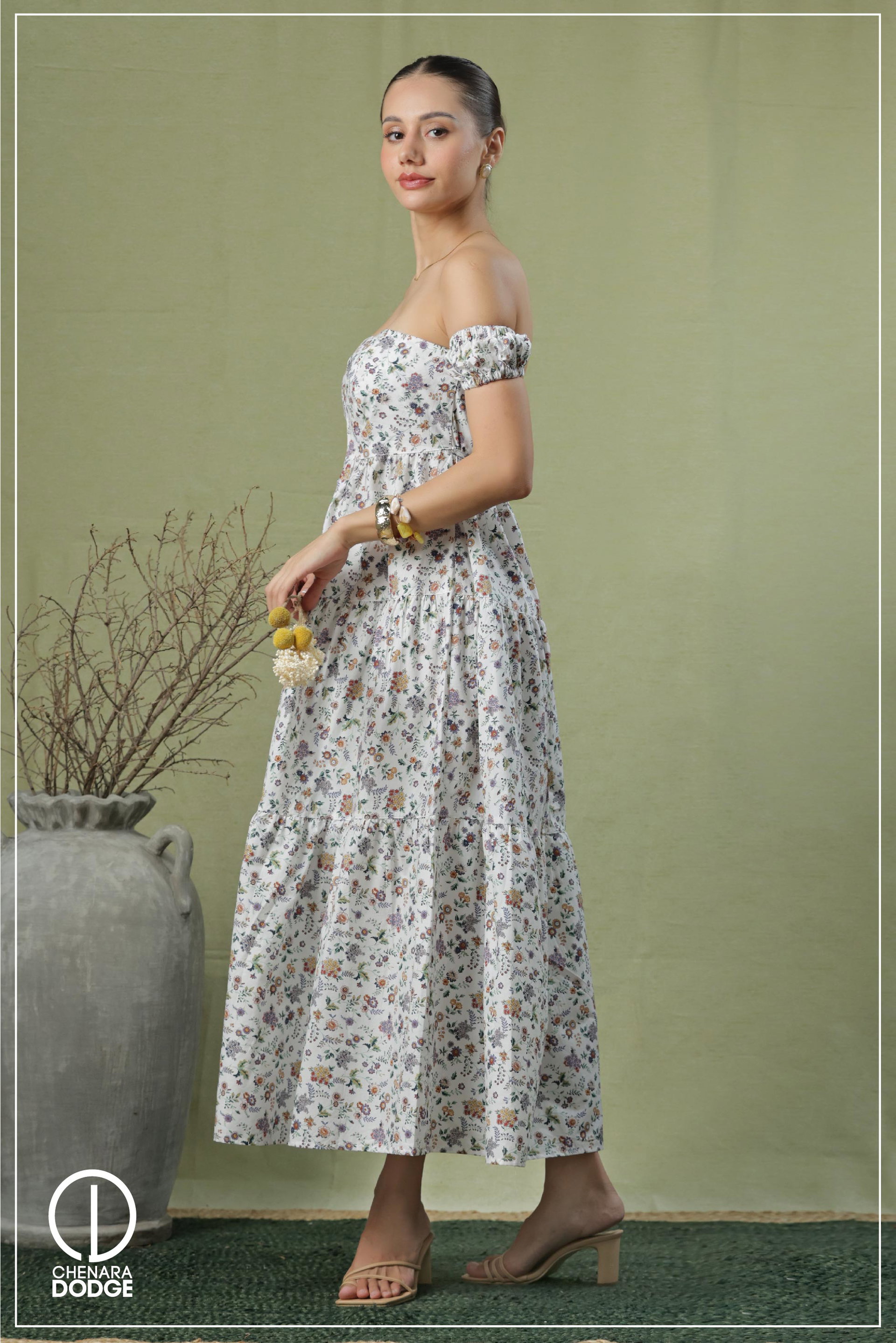 TAYLA OFF SHOULDER MAXI DRESS