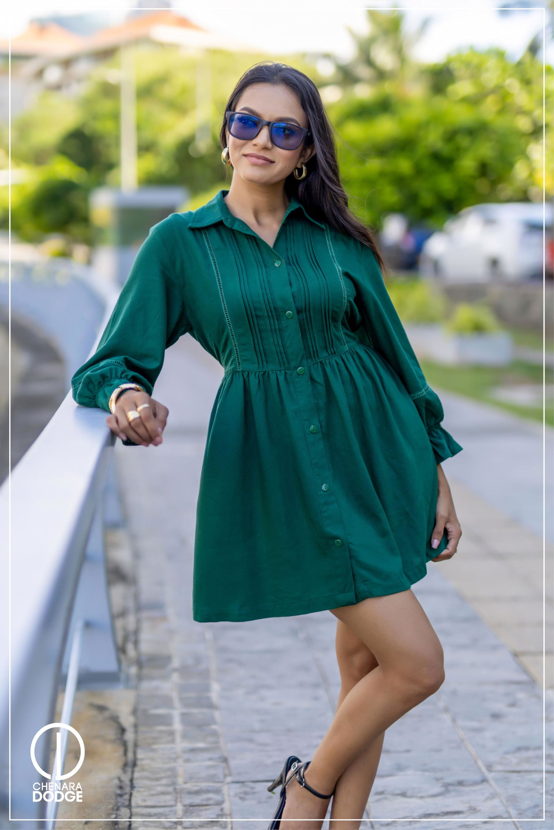 THERA PINTUCK SHIRT MINI DRESS