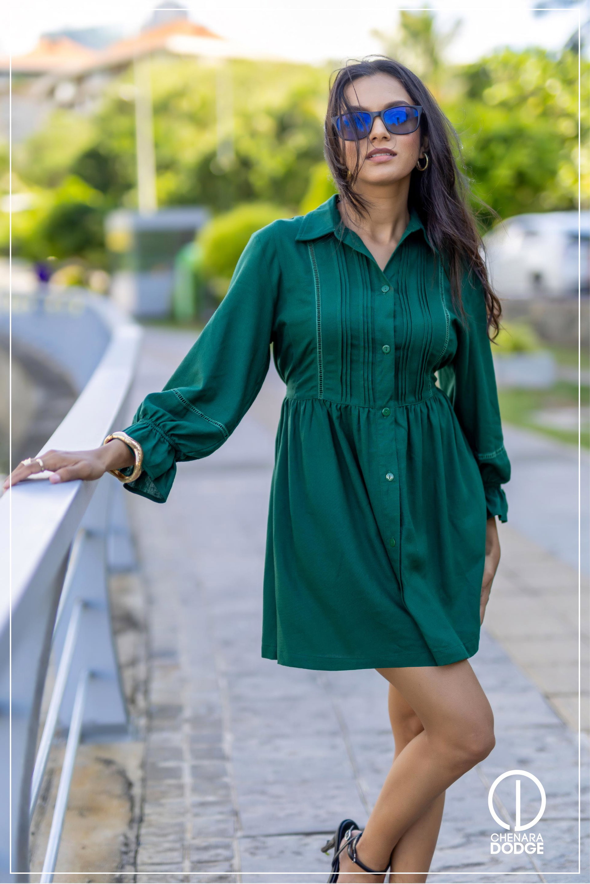 THERA PINTUCK SHIRT MINI DRESS