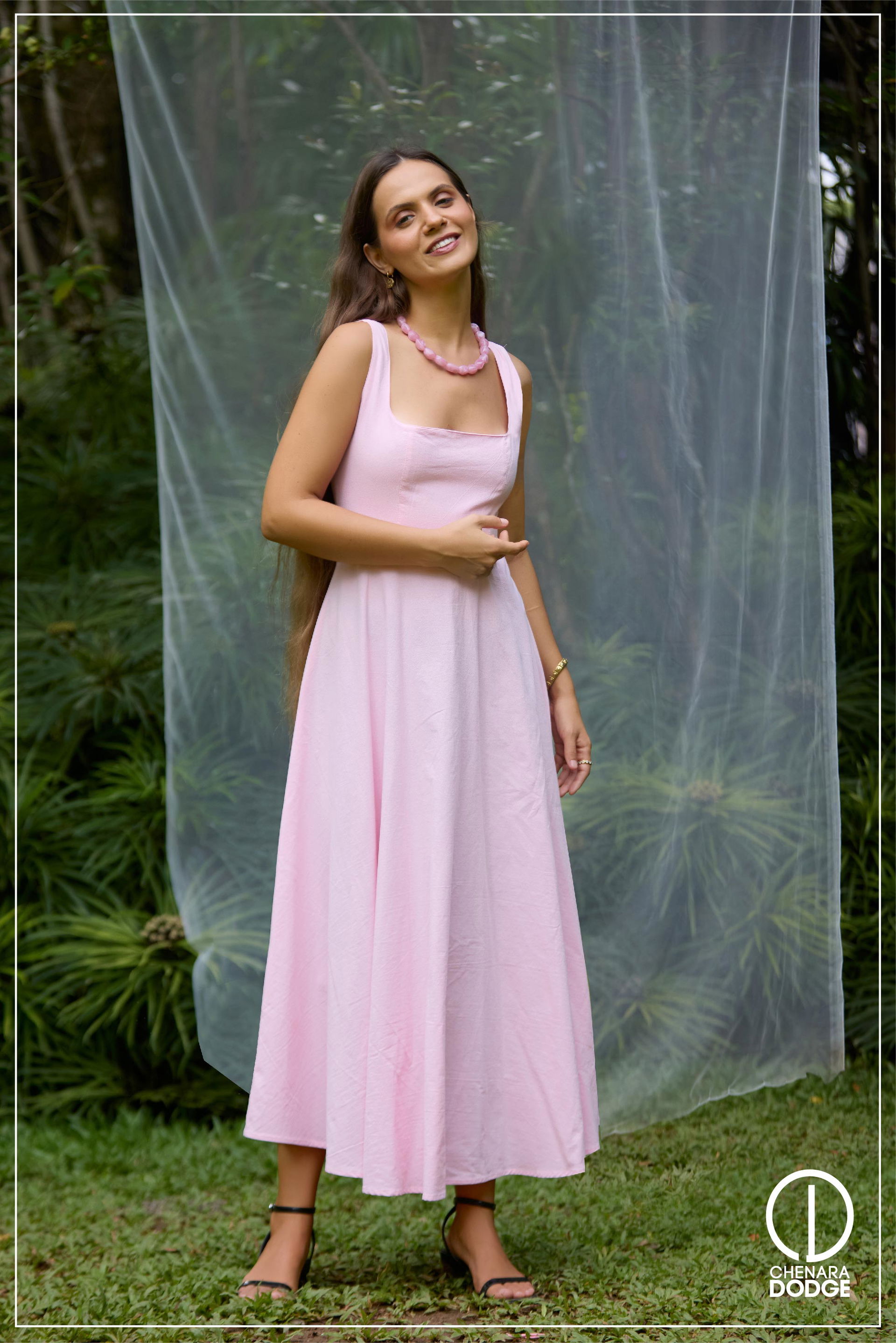 TIFFANY SQUARE NECK MAXI DRESS