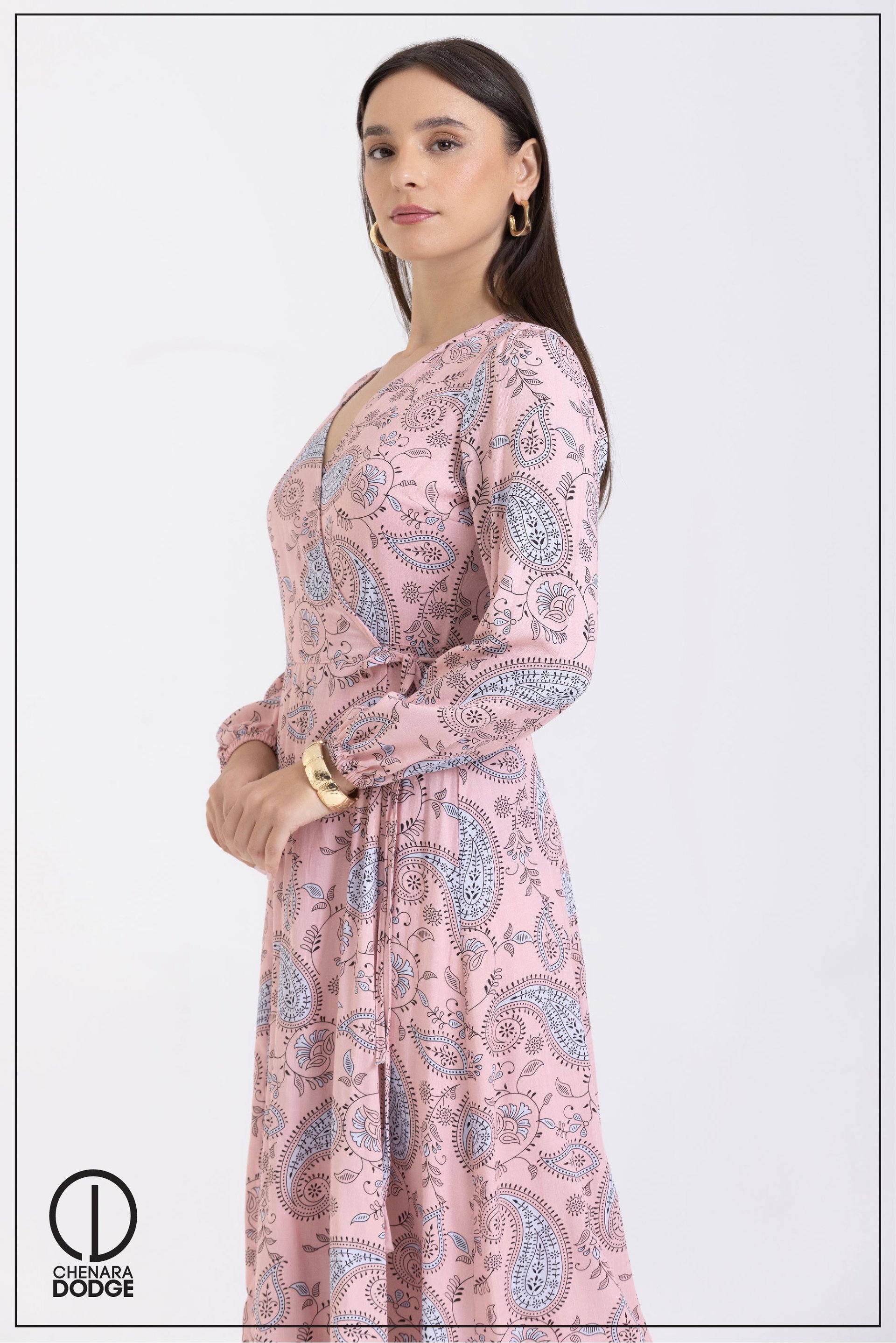 TIFFANY  WRAP MIDI DESS