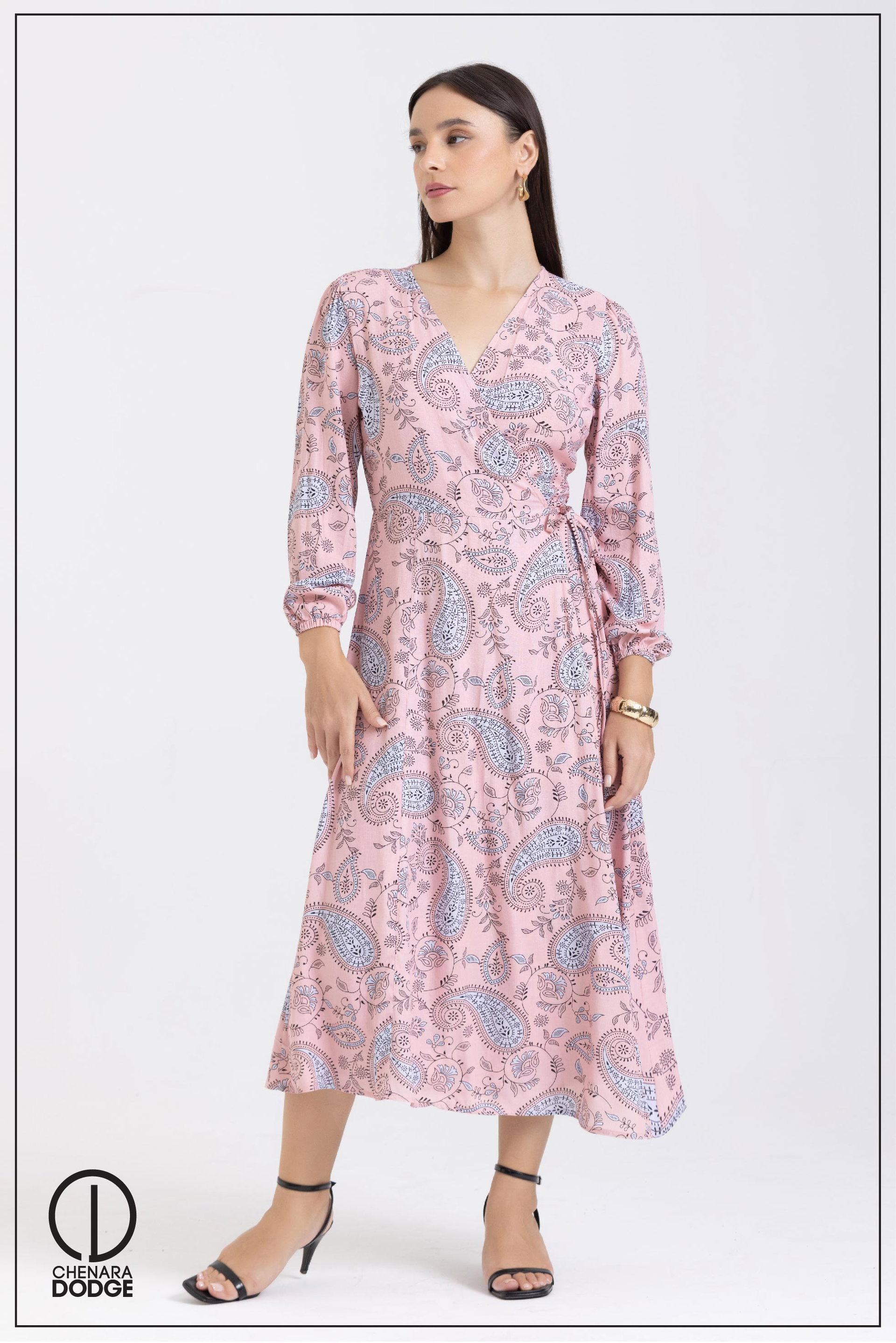 TIFFANY  WRAP MIDI DESS