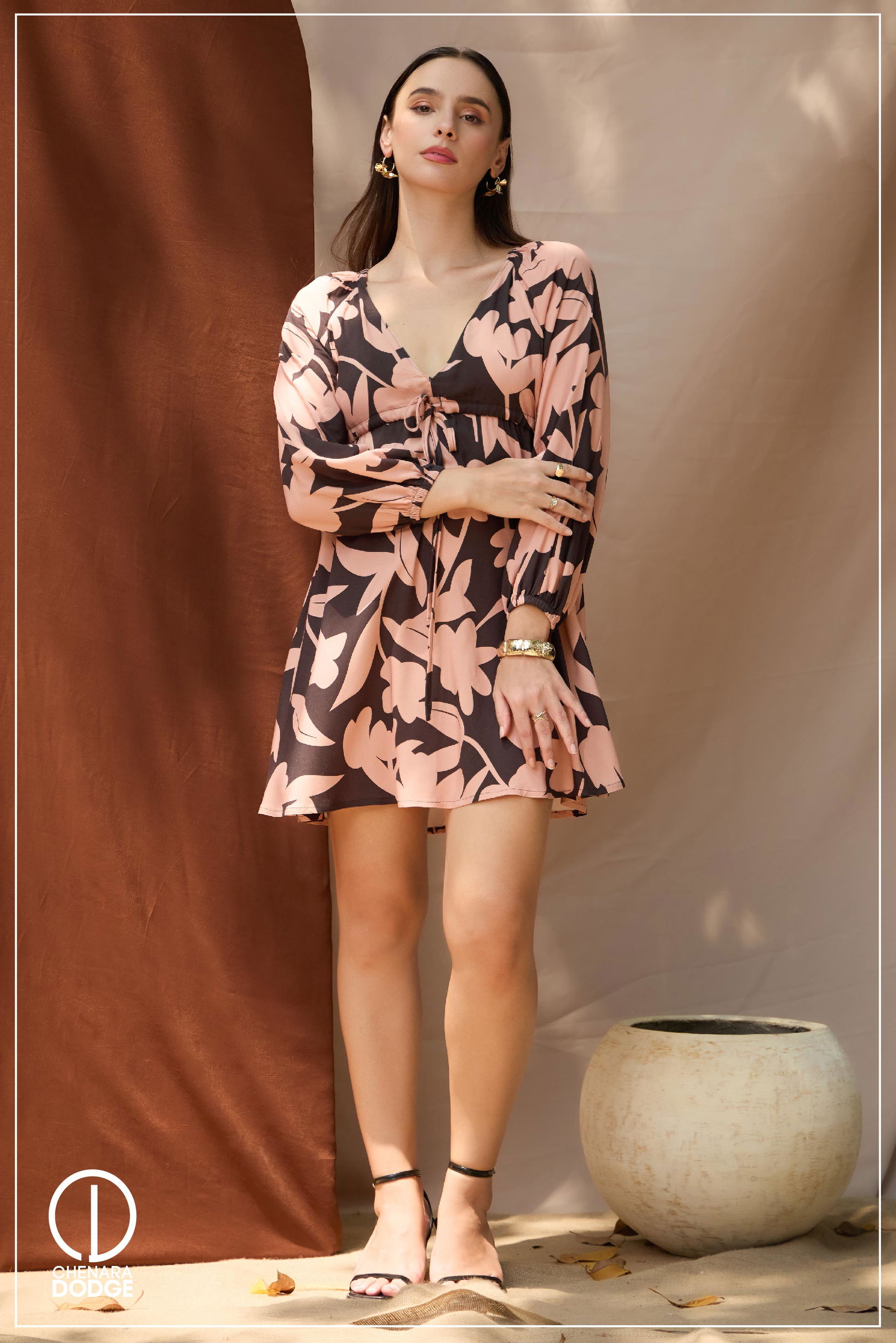 TILLY V-NECK MINI DRESS