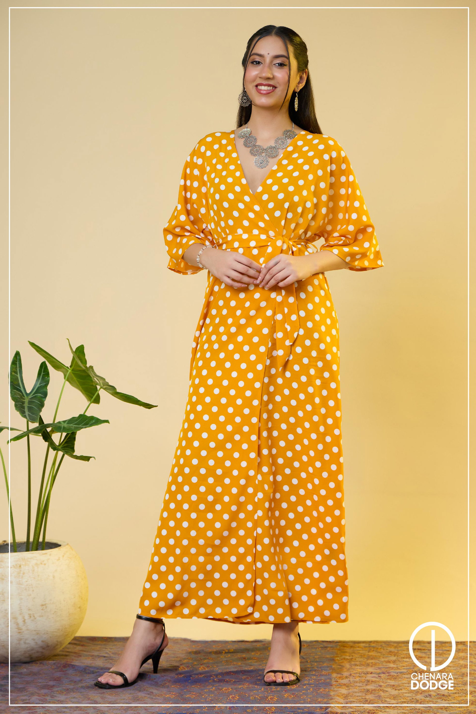 VALARIE WRAP NECK MAXI DRESS