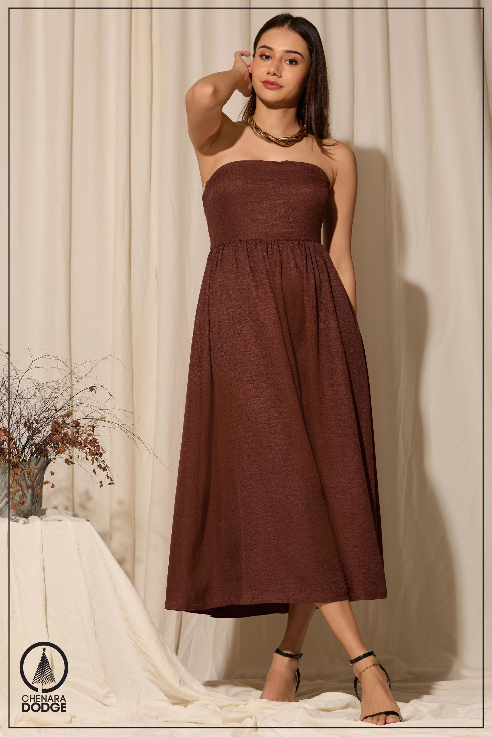 VALLERIE TUBE MIDI DRESS