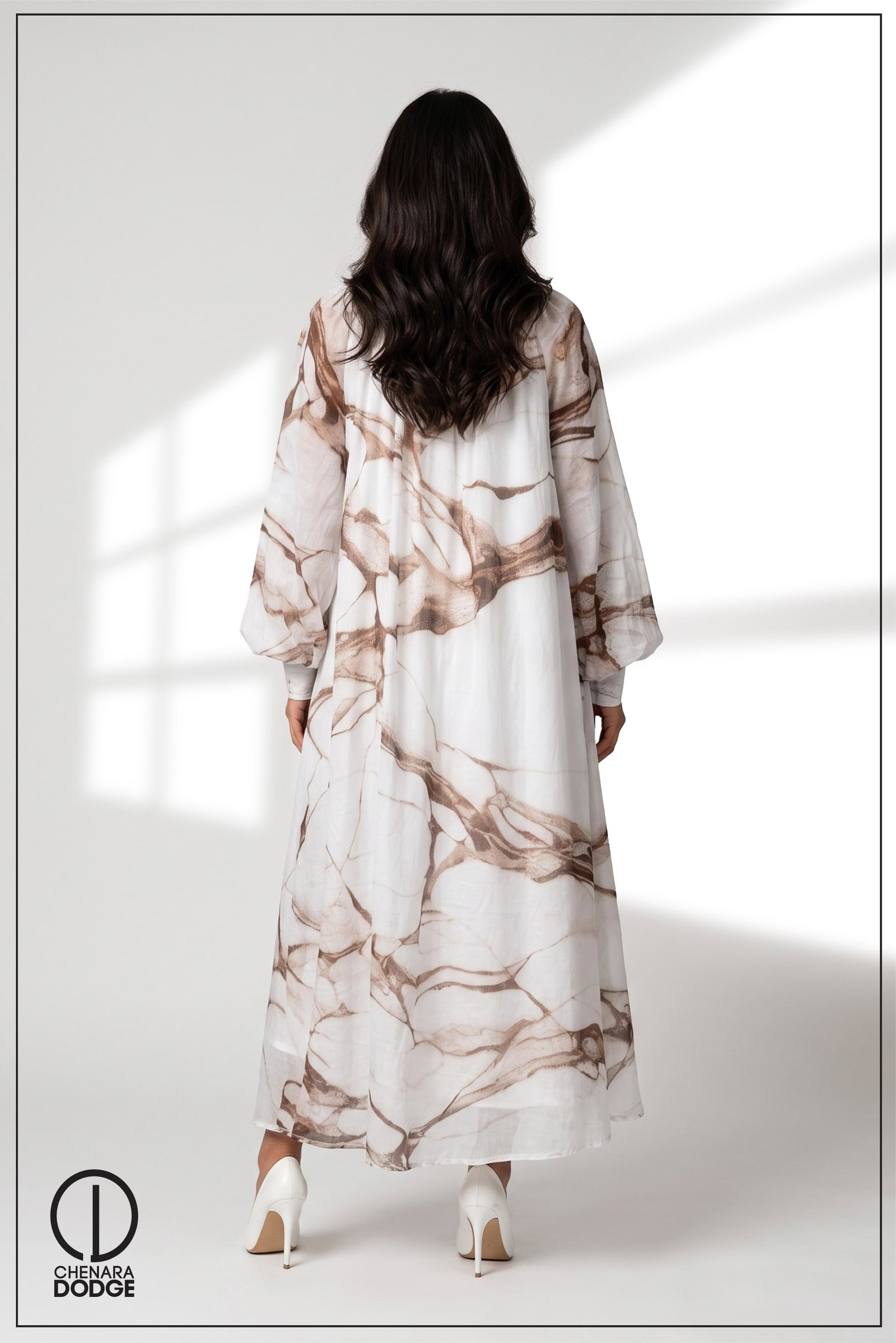VENIZZA BACK TIE-UP MIDI DRESS