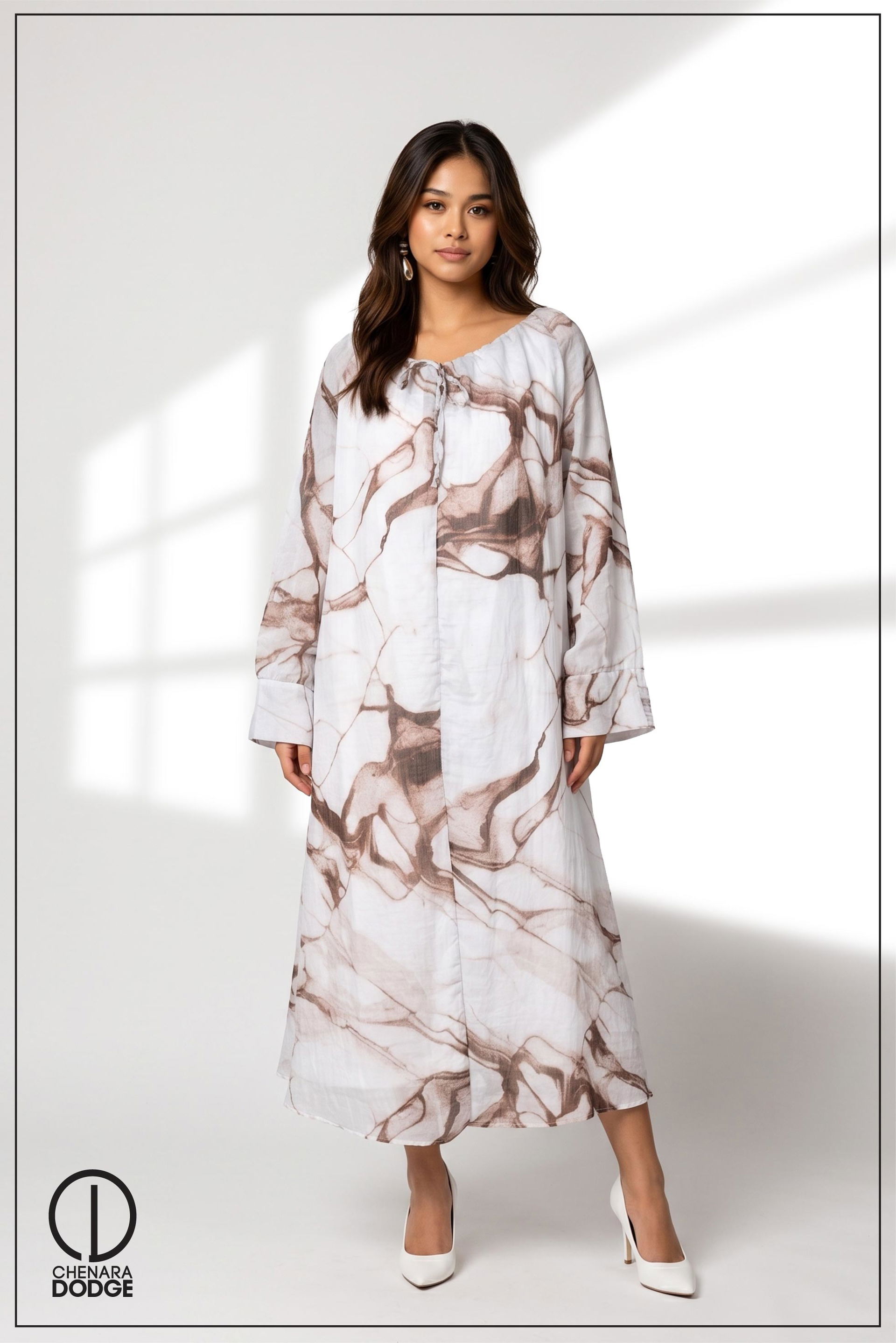 VENIZZA BACK TIE-UP MIDI DRESS