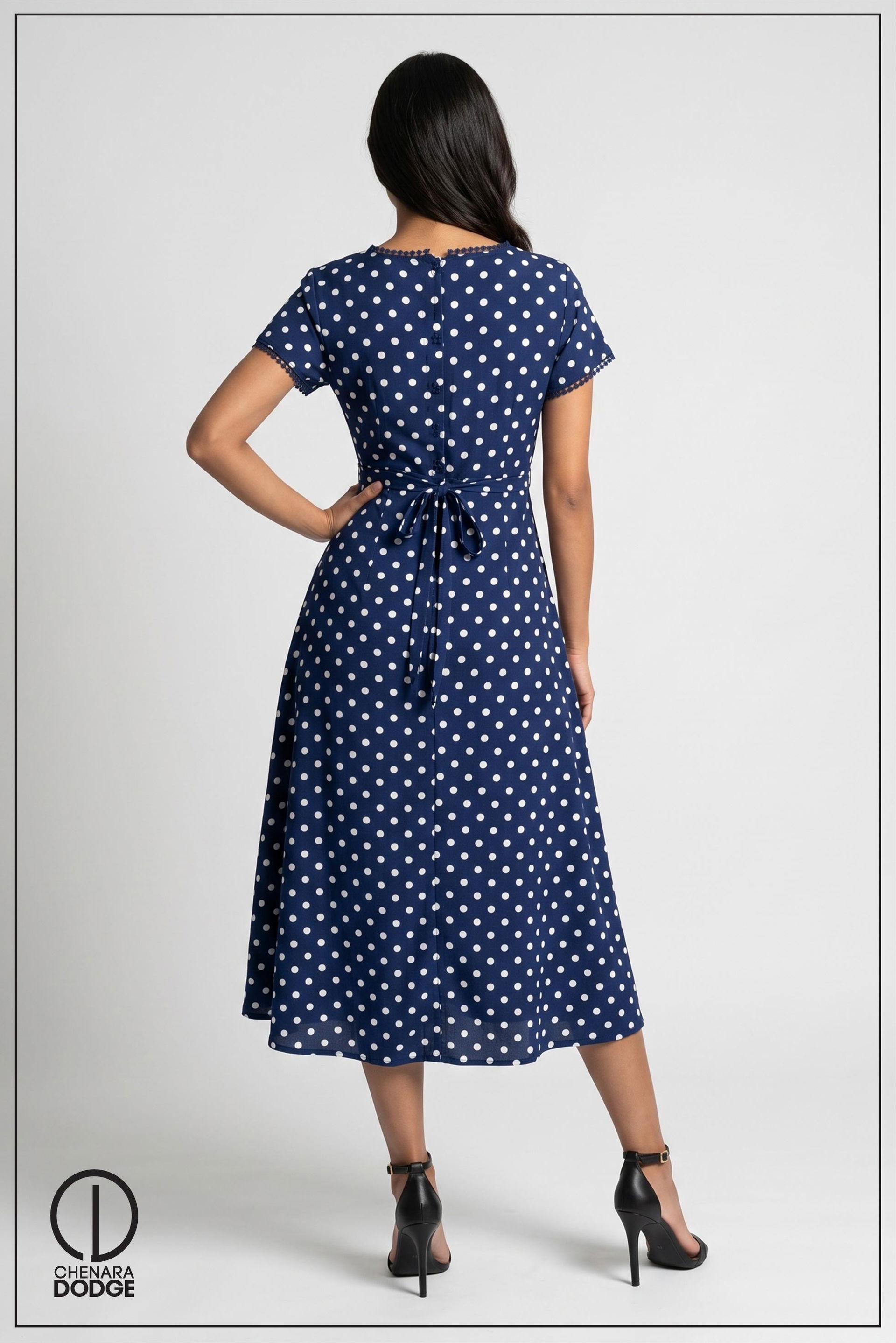 VERITY SLEEVE LACE MIDI DRESS