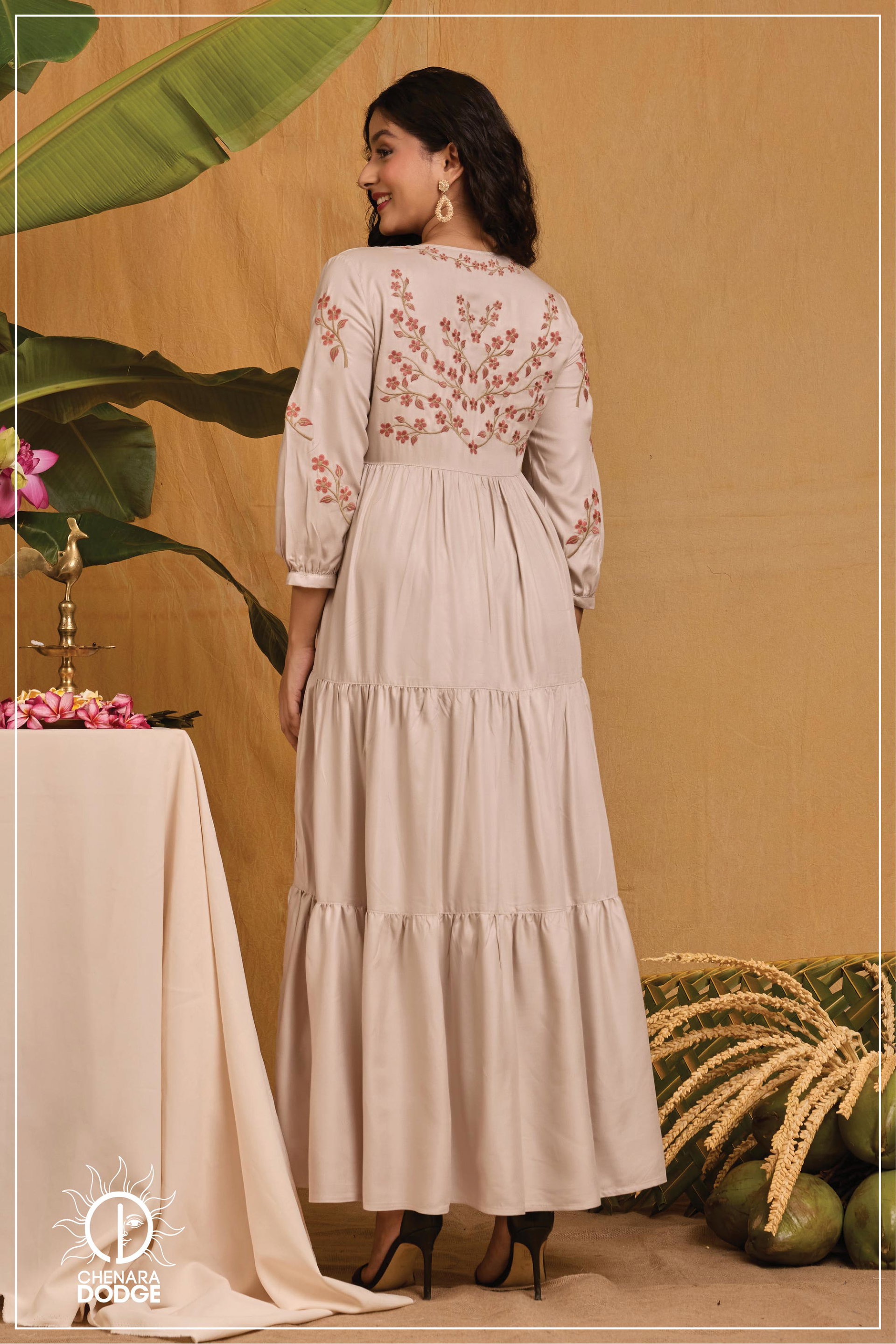 VICTORIA EMBROIDERED MAXI DRESS