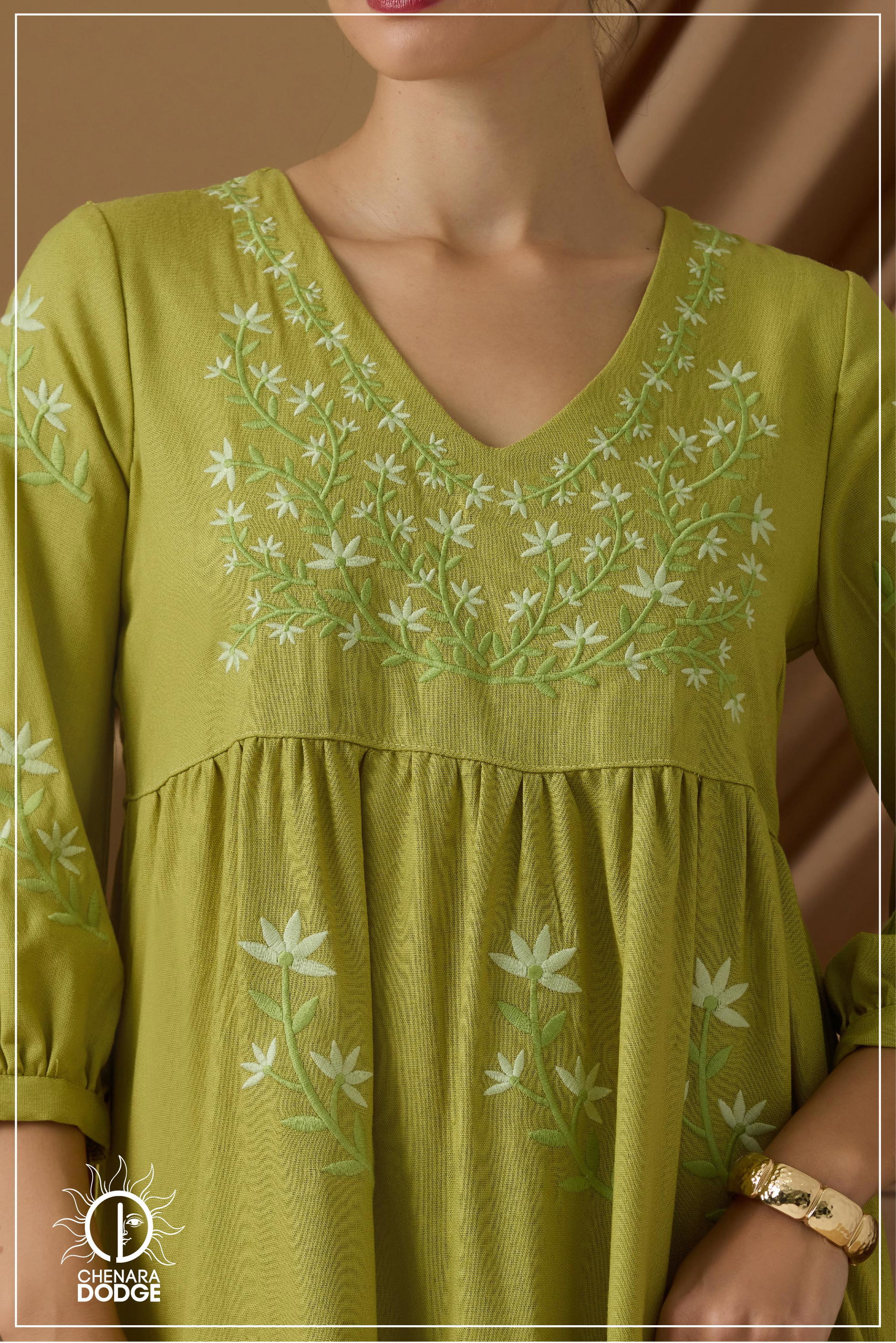 VICTORIA EMBROIDERED MAXI DRESS