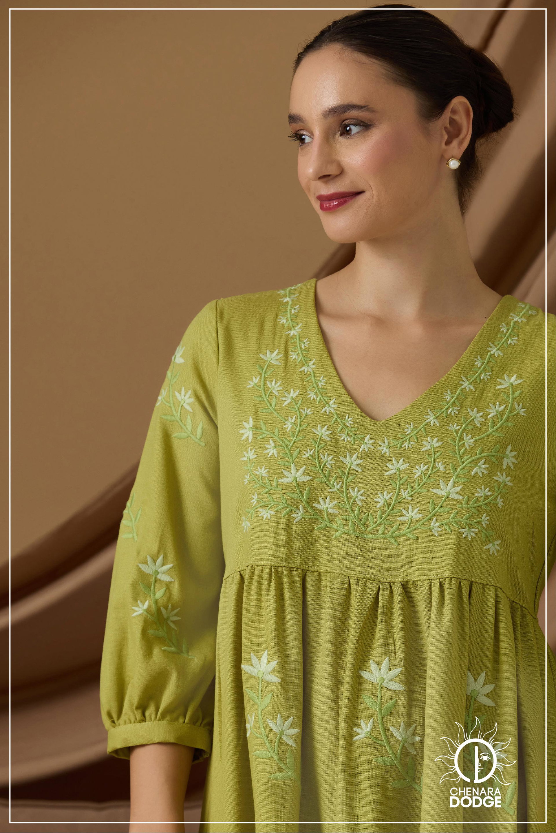 VICTORIA EMBROIDERED MAXI DRESS