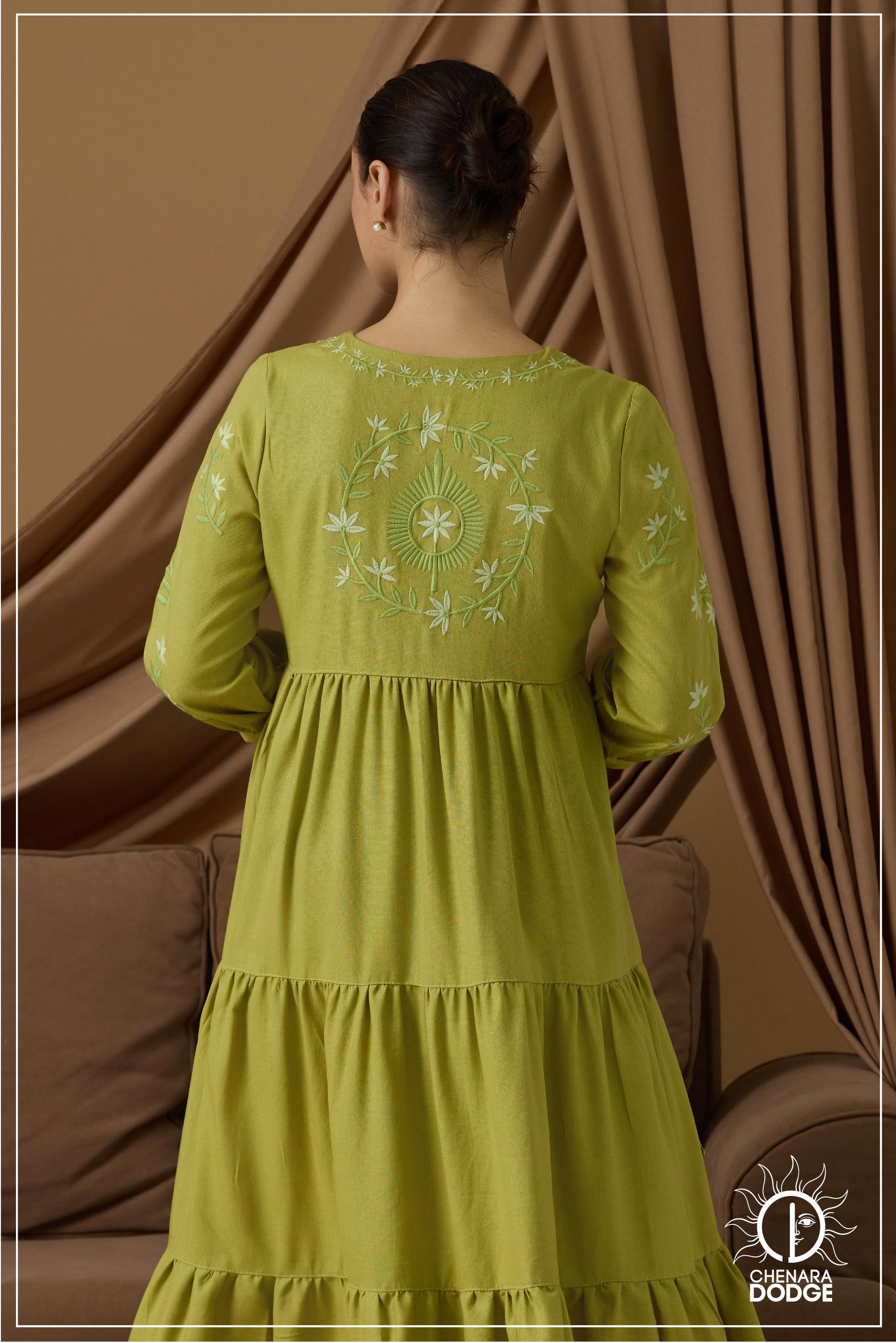 VICTORIA EMBROIDERED MAXI DRESS