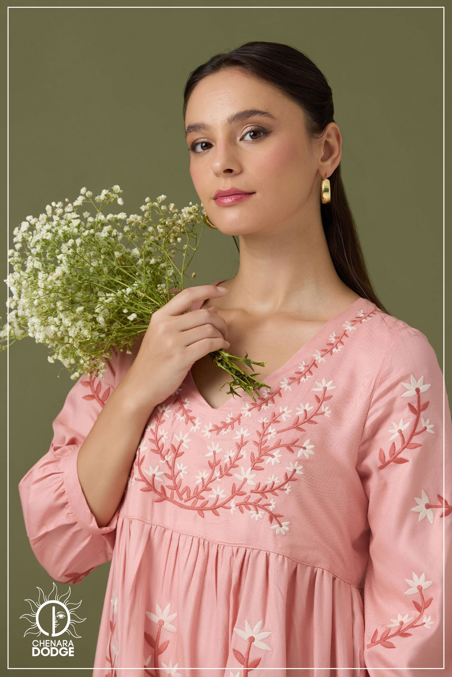 VICTORIA EMBROIDERED MAXI DRESS