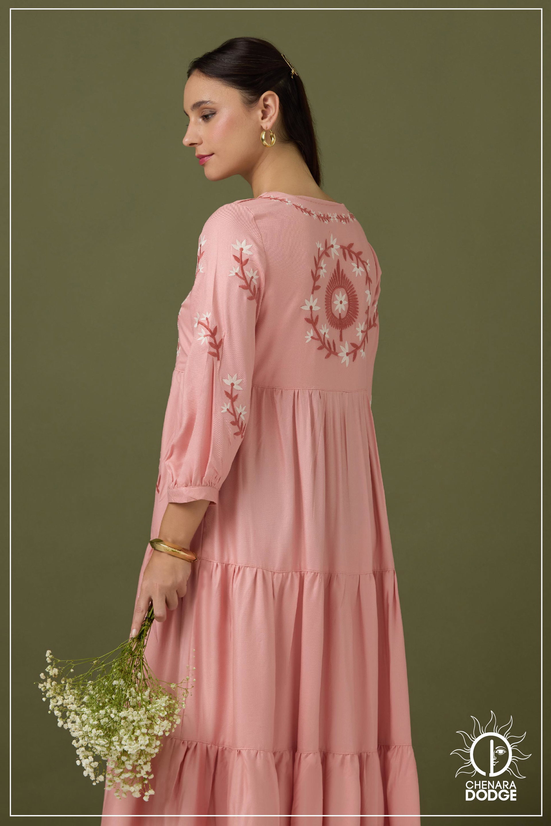 VICTORIA EMBROIDERED MAXI DRESS