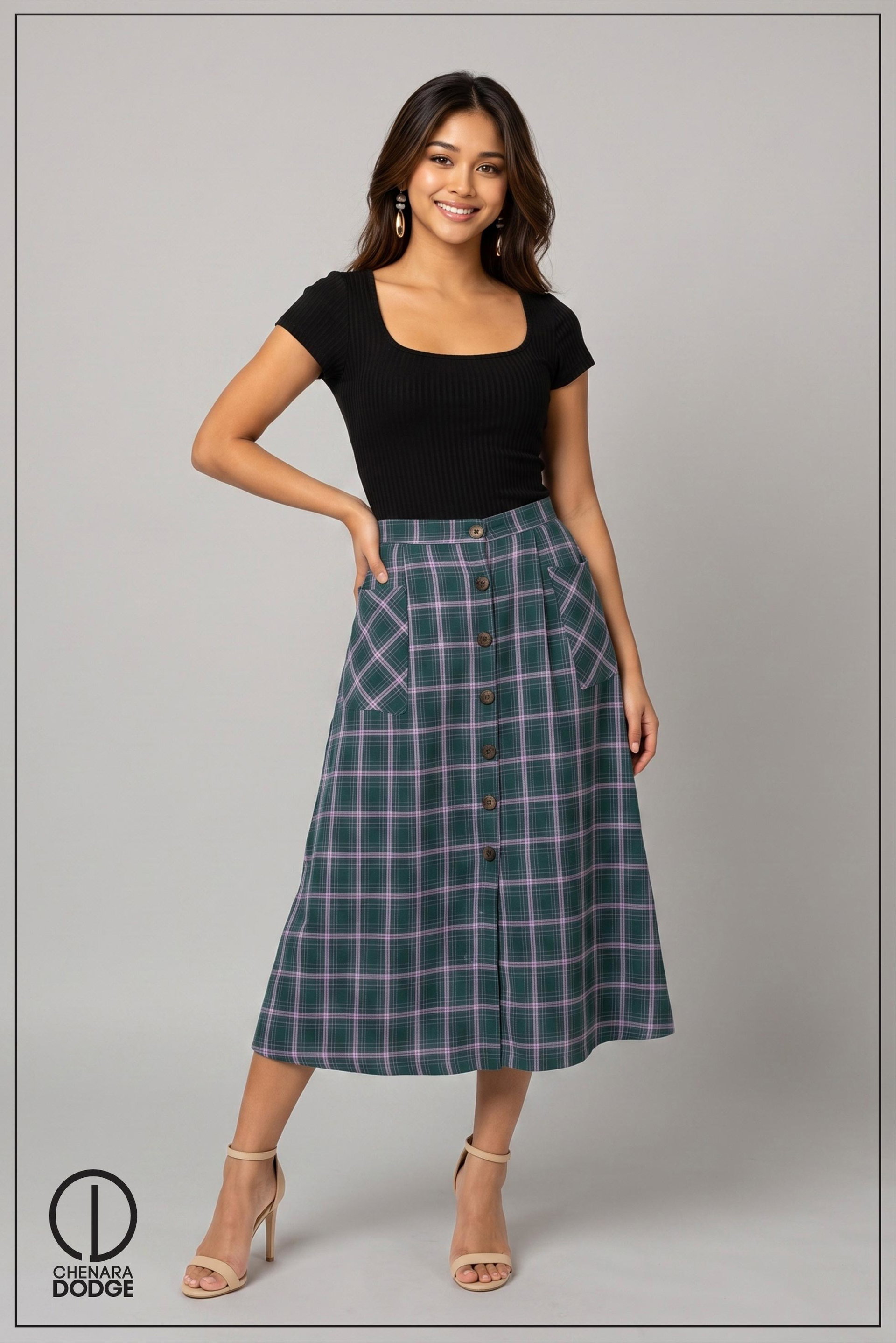 VIVIAN POCKET MIDI SKIRT