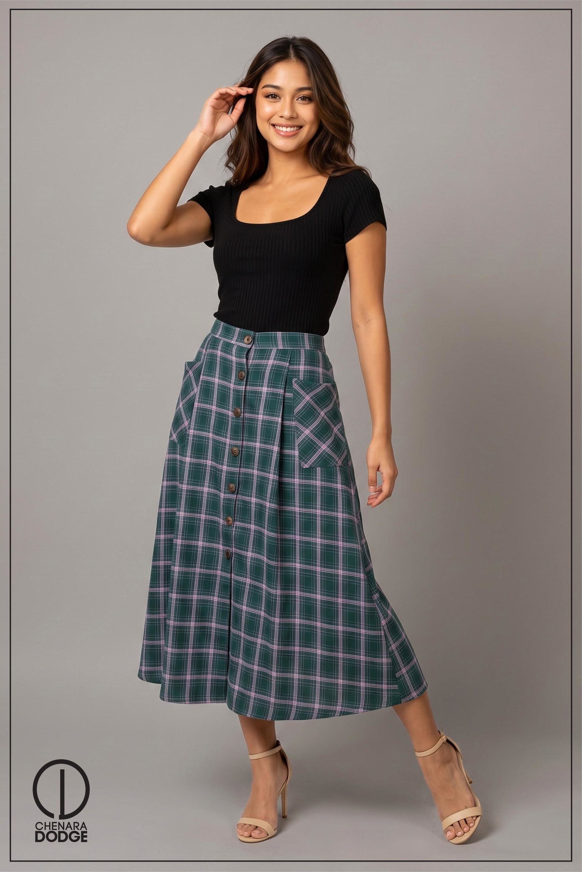 VIVIAN POCKET MIDI SKIRT