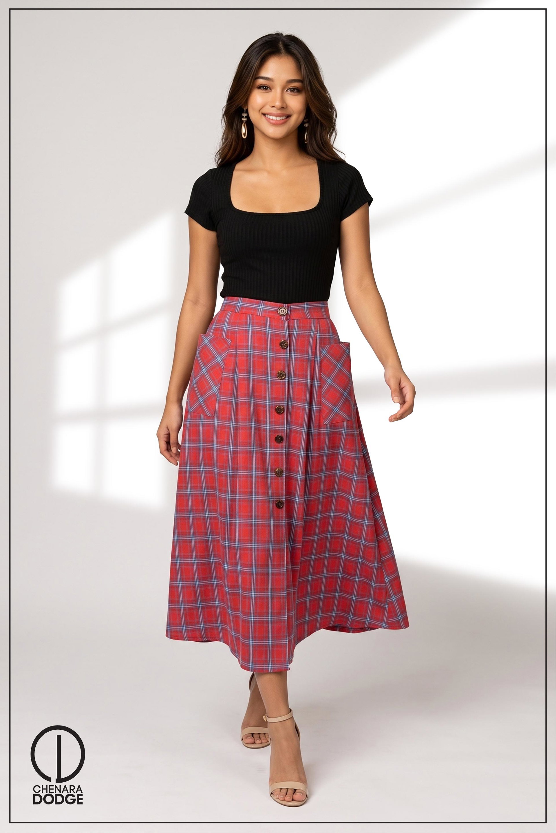 VIVIAN POCKET MIDI SKIRT