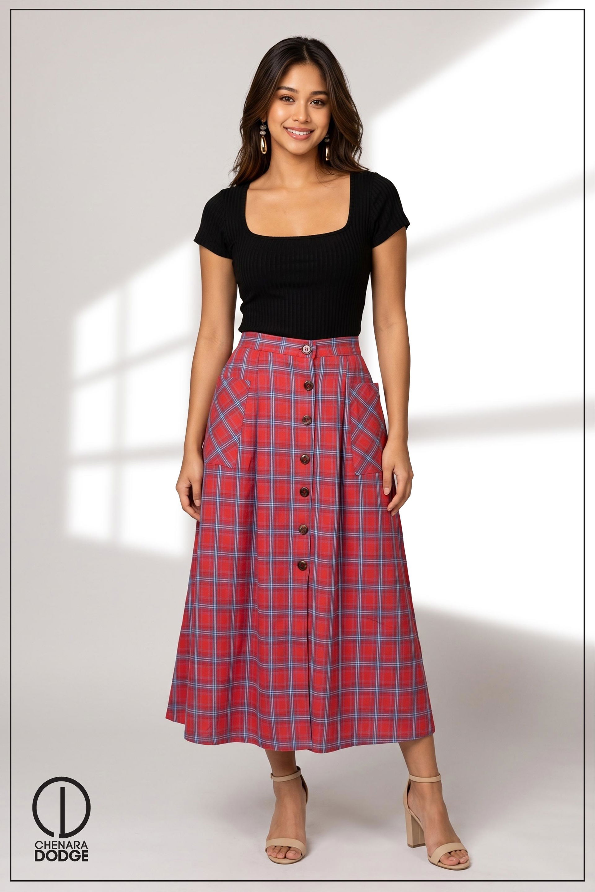 VIVIAN POCKET MIDI SKIRT