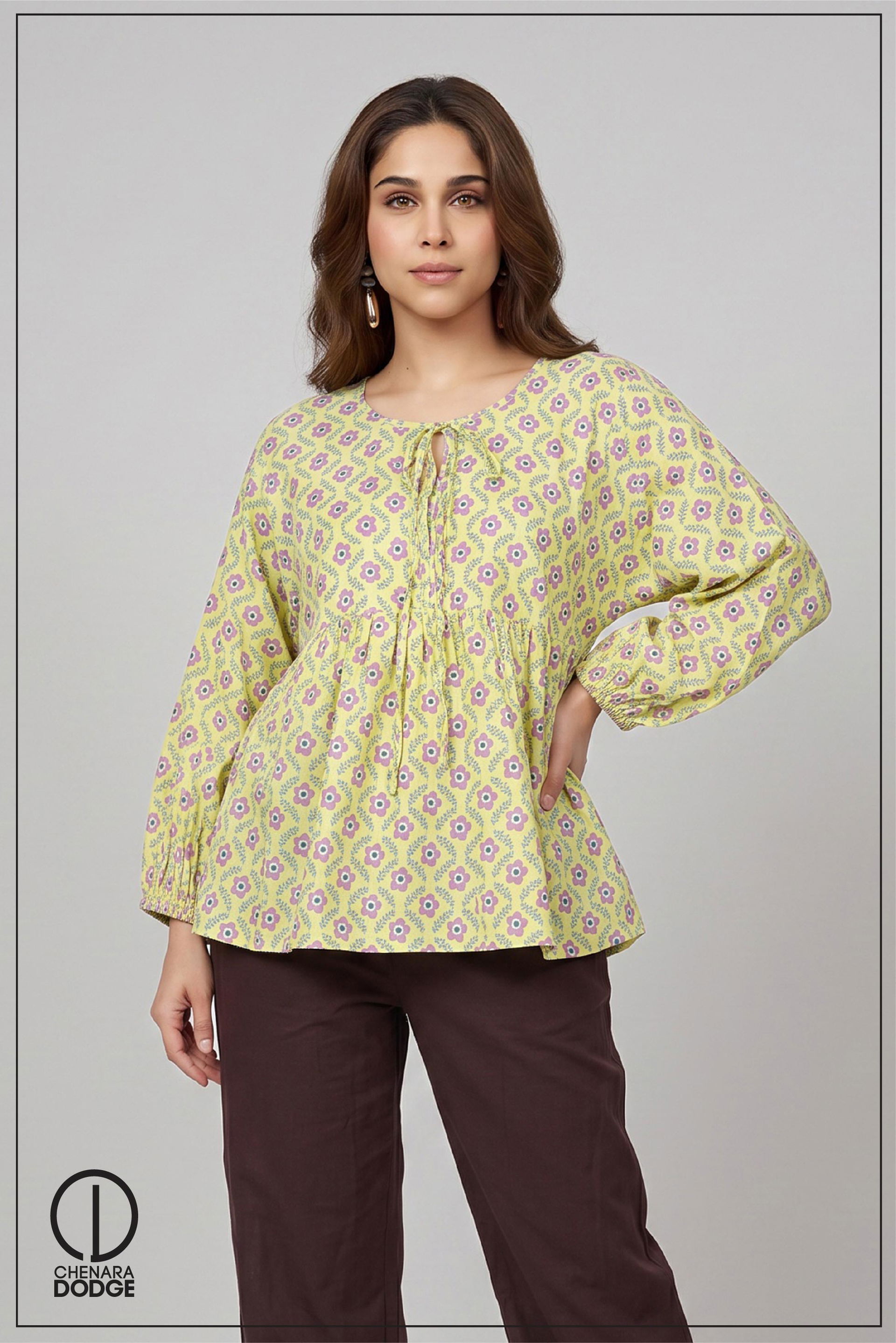 VONARA LONG SLEEVE CASUAL TOP