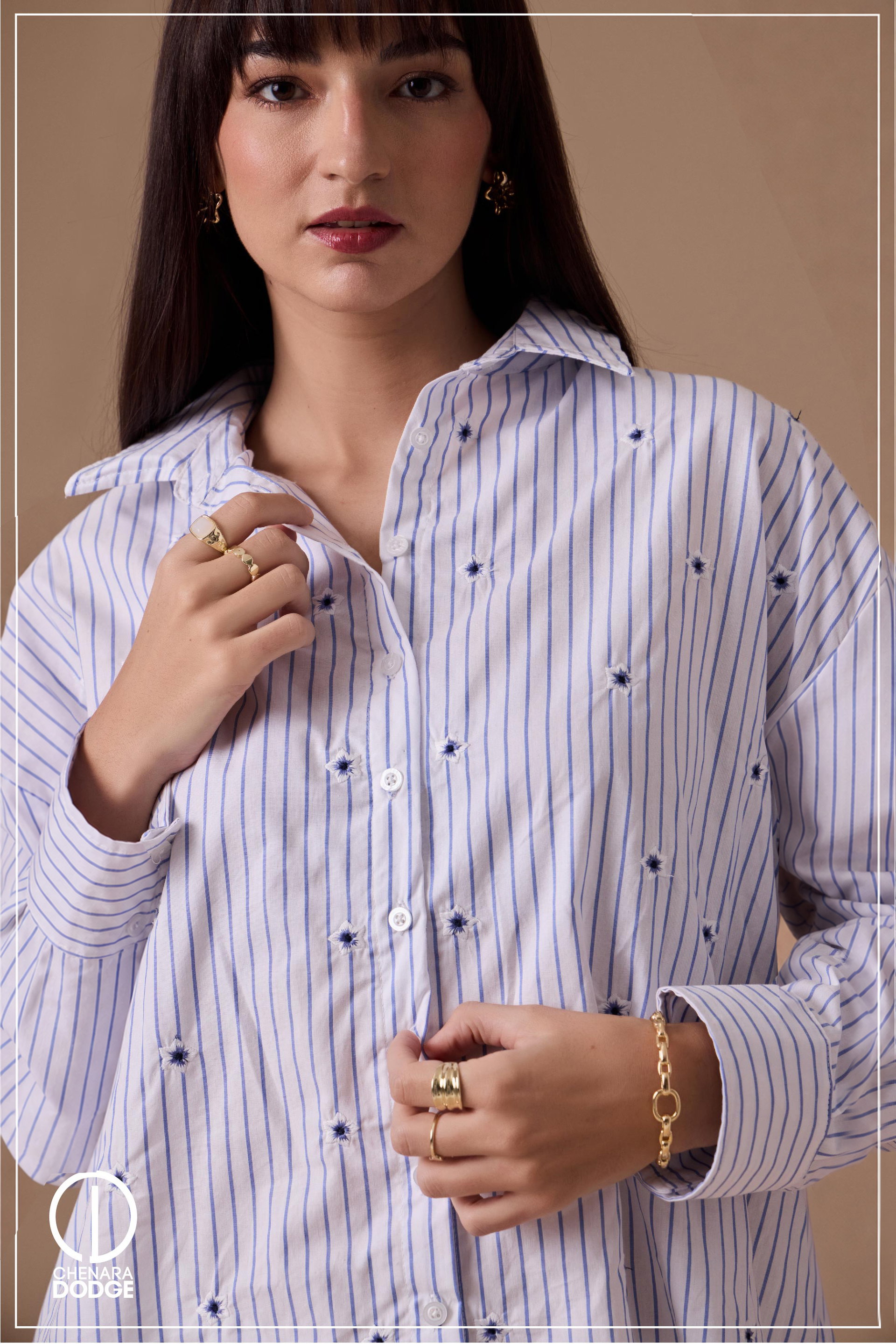 XIRAYA BUTTON DOWN EMB SHIRT