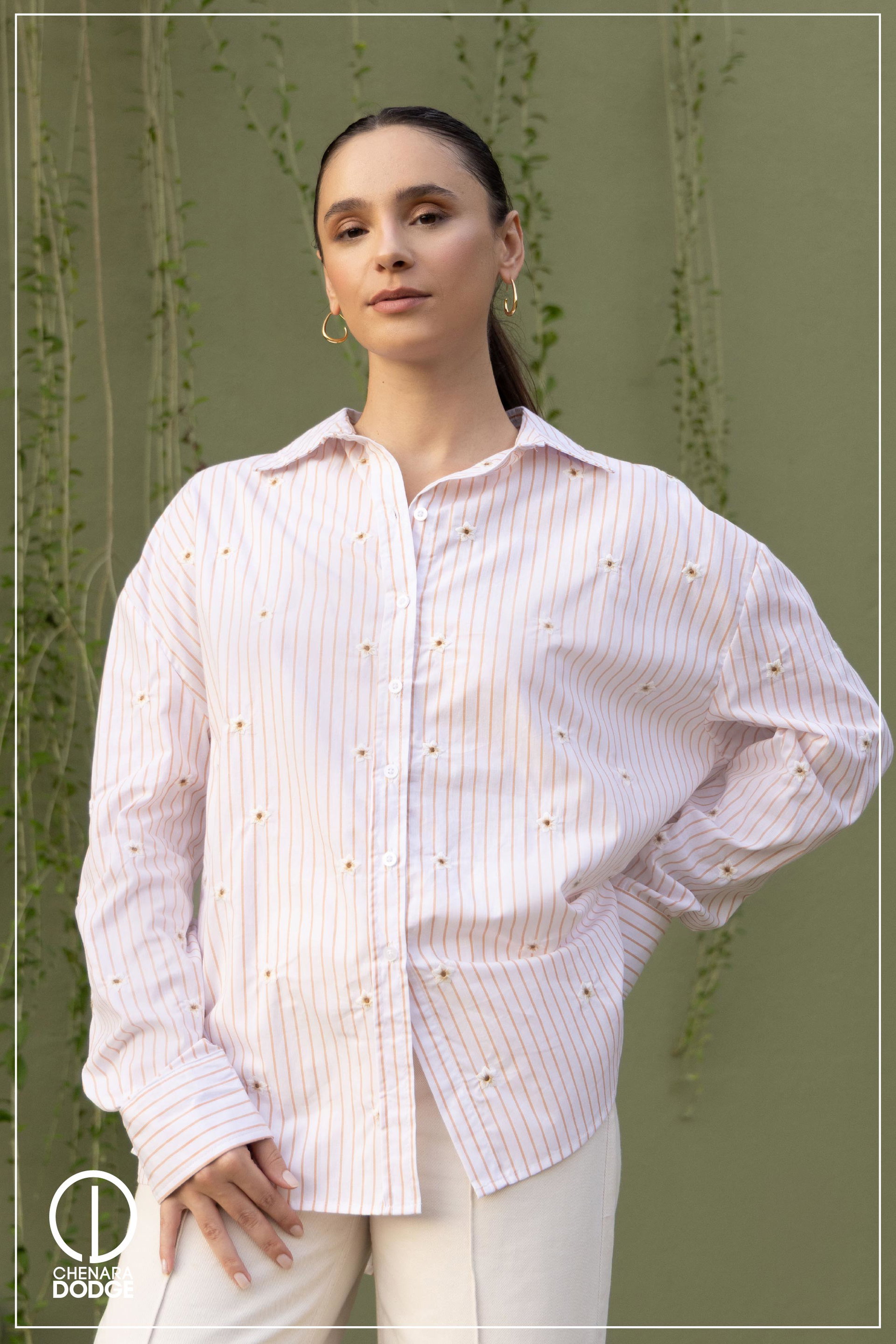 XIRAYA BUTTON DOWN EMB SHIRT