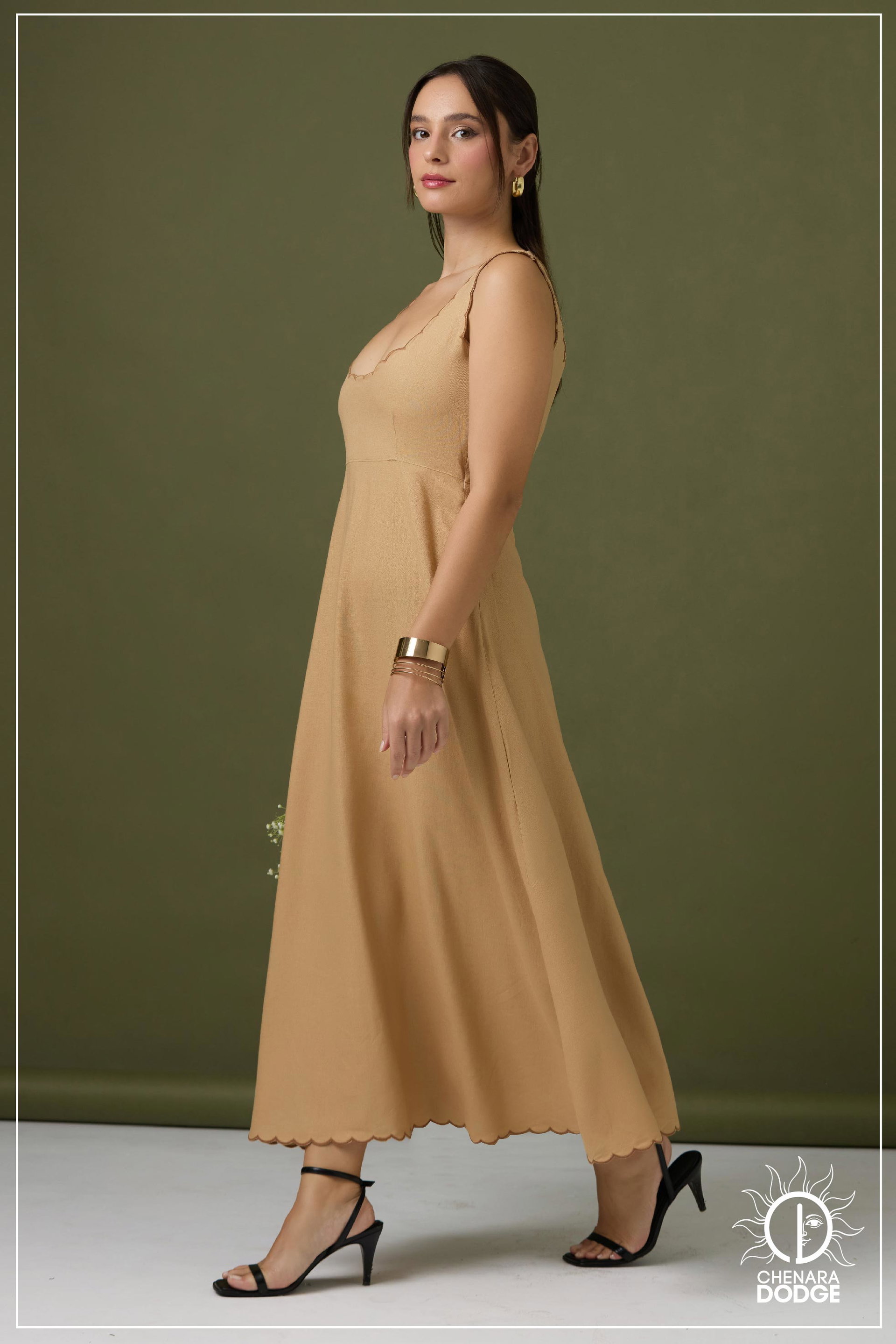 ZARA EMBROIDERED MAXI DRESS