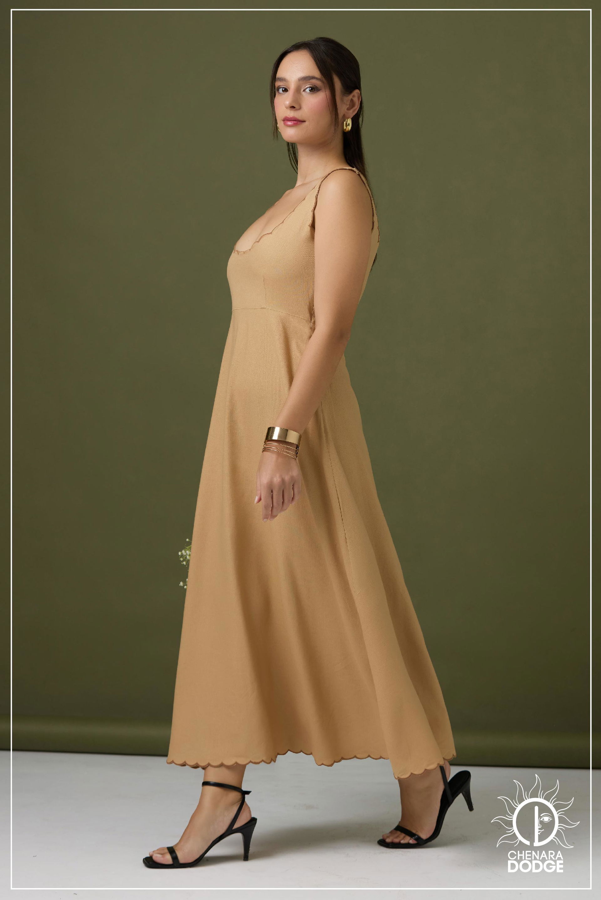 ZARA EMBROIDERED MAXI DRESS