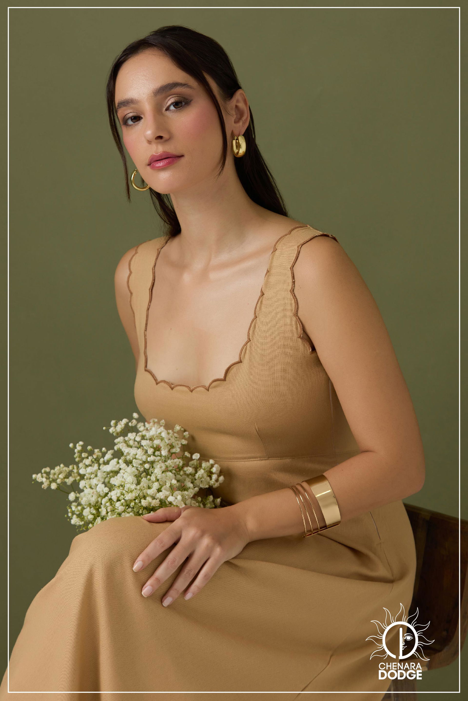 ZARA EMBROIDERED MAXI DRESS